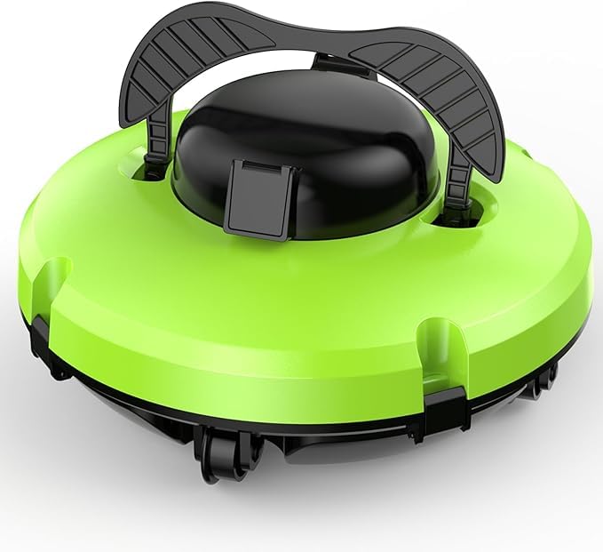 2024 Upgraded Cordless Robotic Pool Cleaner - Automatic Pool Vacuum for Above Ground & In-Ground Pools up to 1000 Sq.Ft, 120 Min Runtime with Auto-Parking (Green) | Perfect for Weekly Pool Maintenance & Seasonal Cleaning