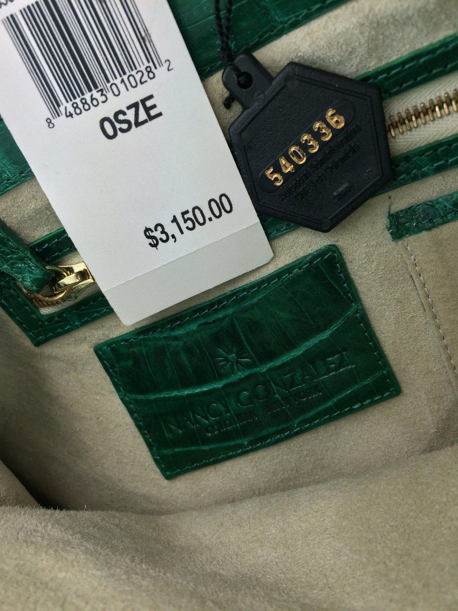 Nancy Gonzalez Genuine Crocodile Leather Double Zip Tote Bag - Luxury Handbag for Women, Perfect for Work, Travel & Everyday Use