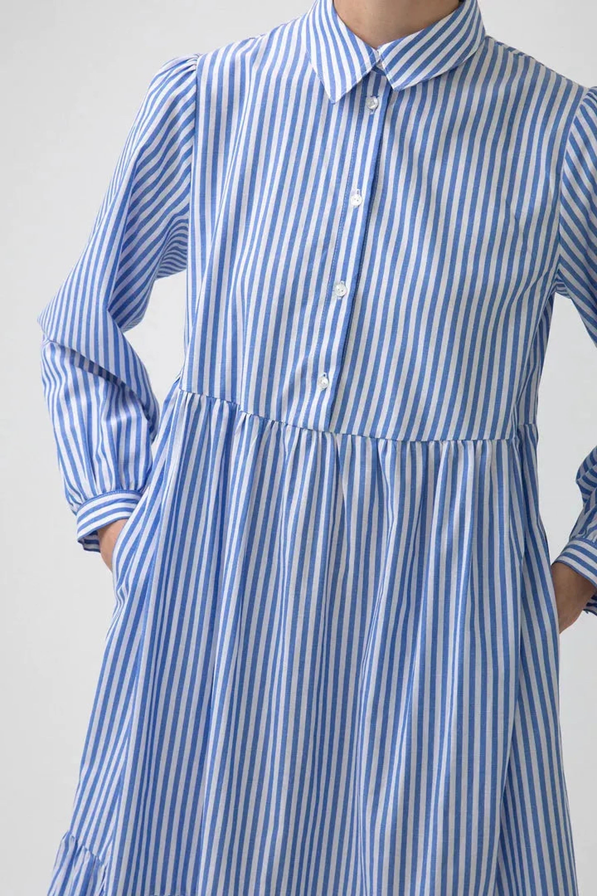 Stylish Striped Shirt Dress for Women - Casual & Office Wear - Perfect for Spring/Summer Outfits, Date Nights & Work Attire