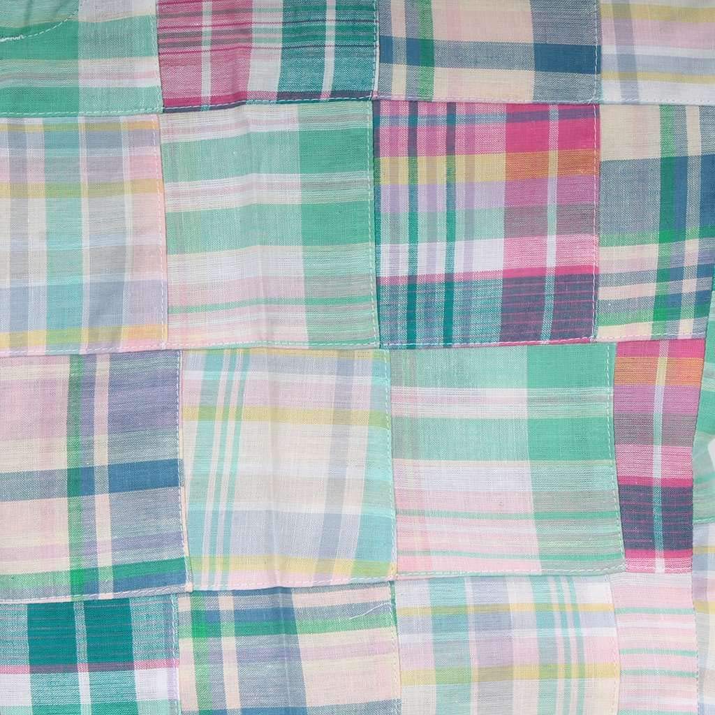 Country Club Prep Pastel Patchwork Madras Shorts for Men - Stylish Summer Casual Wear for Golf, Beach & Outdoor Activities