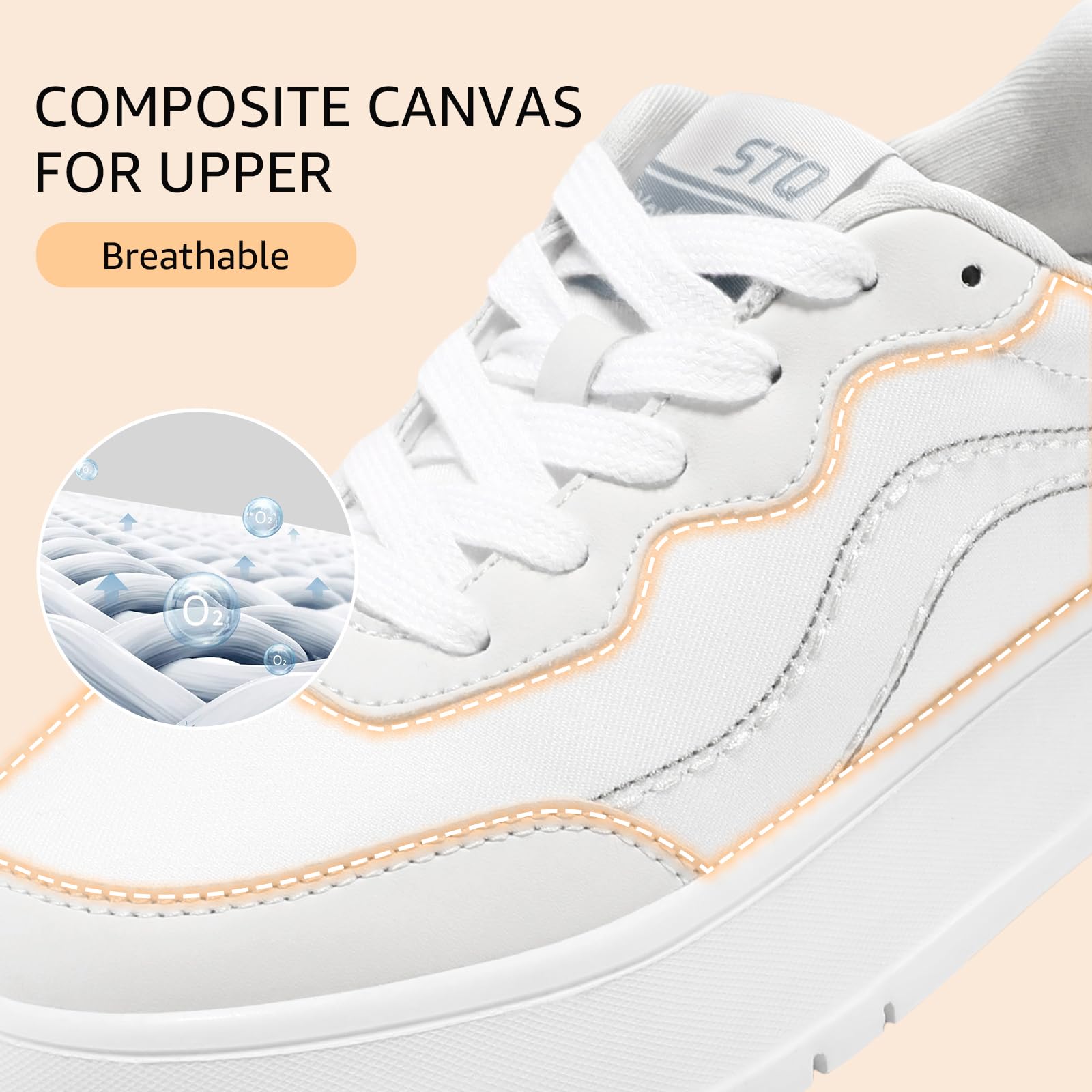 STQ Women's Platform Sneakers - Trendy Chunky Casual Shoes for Plantar Fasciitis Relief | Comfortable Walking Shoes for Work, Gym & Daily Wear