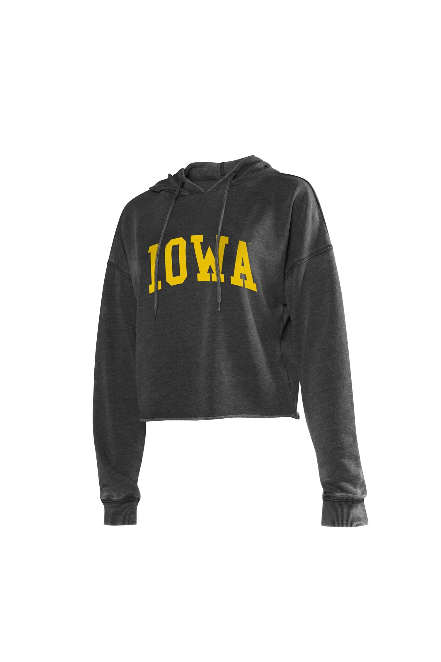 Chicka-D Women's Burnout Cropped Hoodie - Soft Oversized Pullover Sweatshirt for Casual Wear & Street Style Fashion