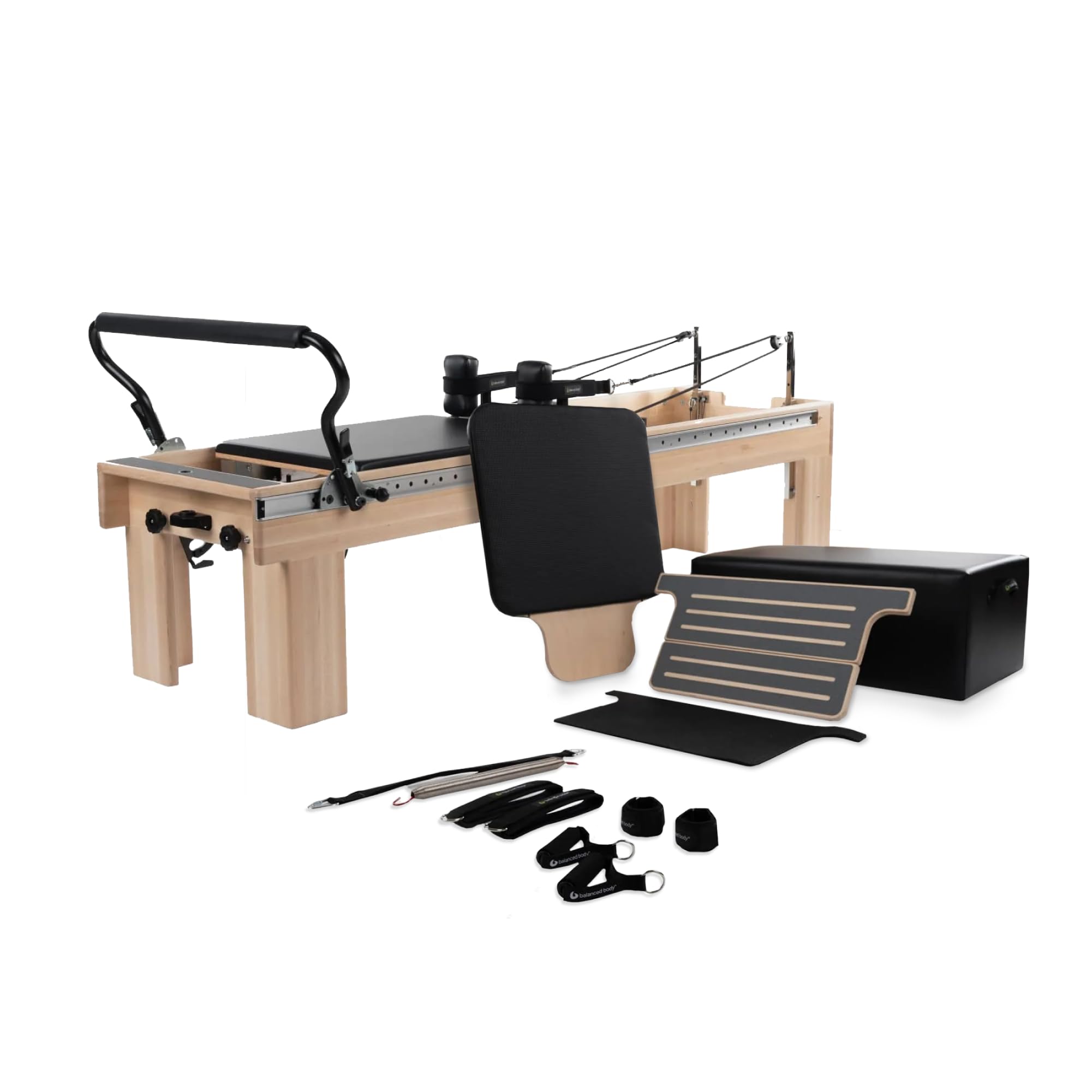 Balanced Body Clinical Pilates Reformer with 39-Inch Infinity Footbar - Professional Pilates Equipment for Home & Studio Workouts - Improve Strength, Flexibility & Posture for Fitness Enthusiasts & Rehab Patients