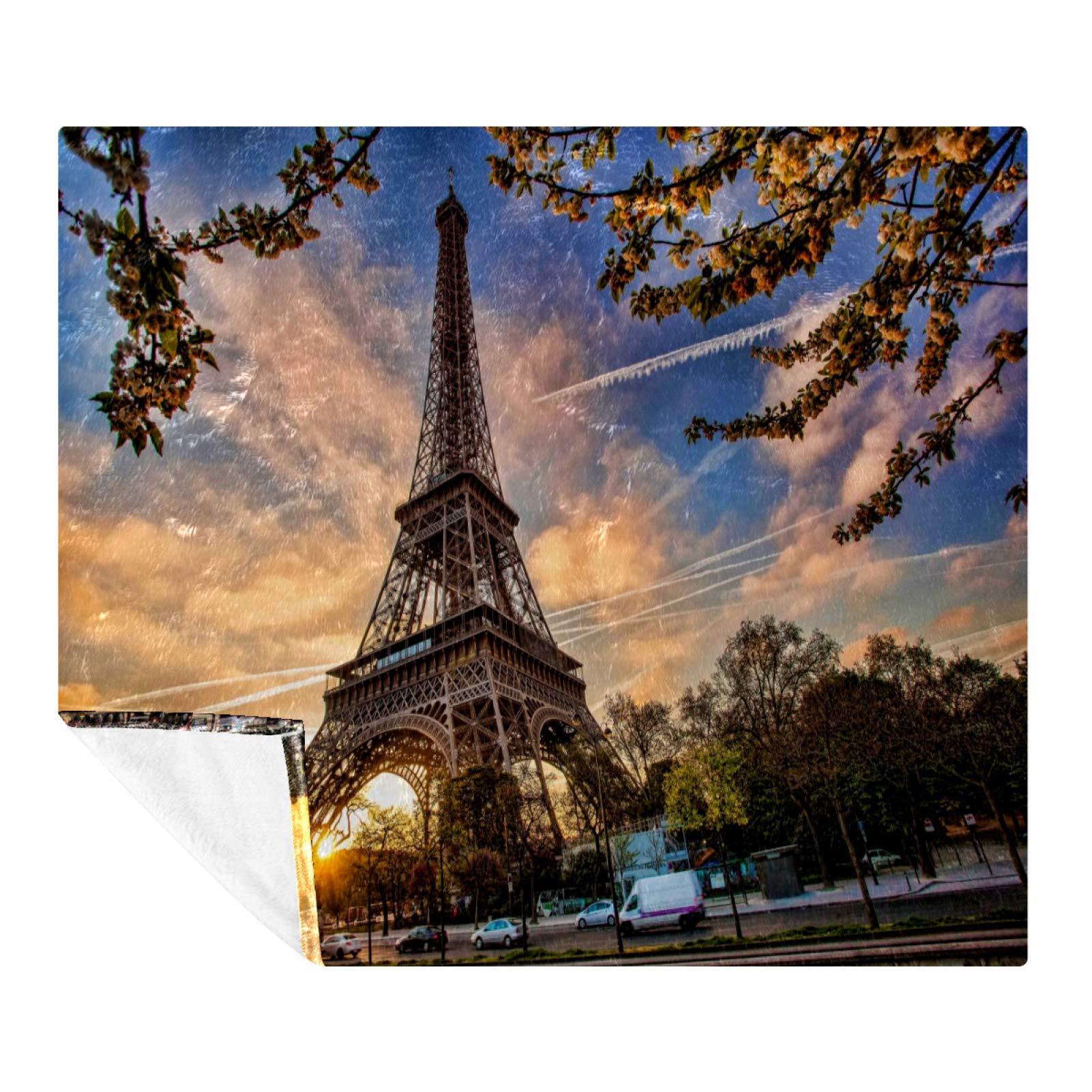 Eiffel Tower Paris France Fleece Throw Blanket 59