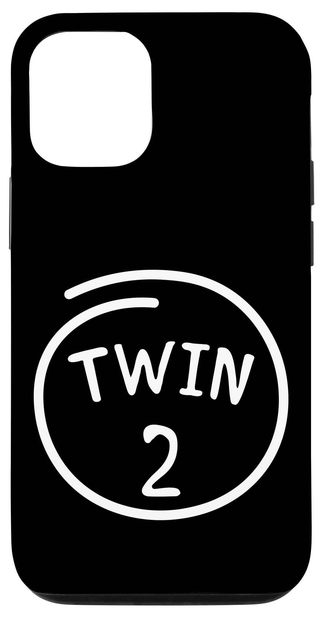 Funny Matching iPhone 12/12 Pro Cases for Twins & Siblings - Cute Family Twin Phone Covers for Couples, Best Friends & Family Photos
