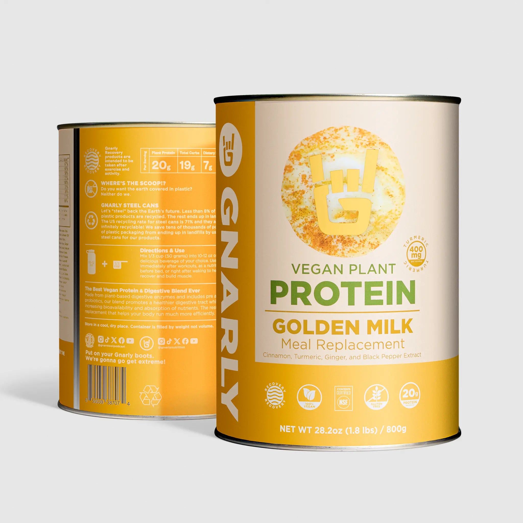 Organic Golden Milk Powder - Vegan Turmeric Protein Powder for Immunity & Recovery | Perfect for Smoothies, Lattes & Post-Workout Drinks