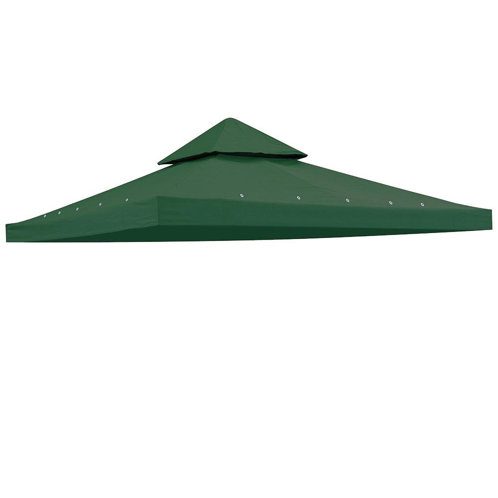 10x10 ft Dual Tier Gazebo Canopy Replacement Top - Heavy Duty Waterproof Outdoor Canopy Cover for Patio, Deck, Backyard, and Garden Parties