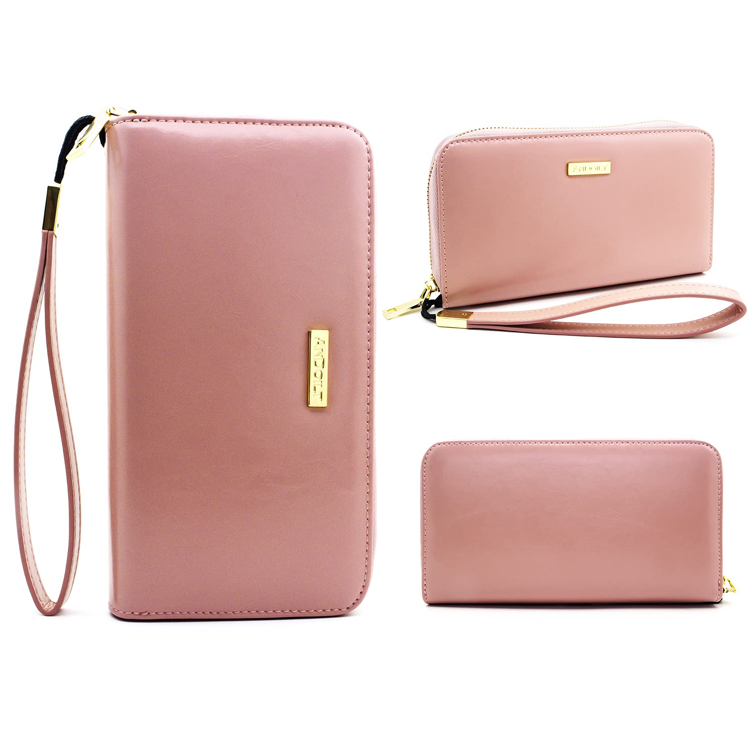 Genuine Leather RFID Blocking Wallet for Women & Men - Slim Credit Card Holder with Zipper Purse & Phone Pocket - Perfect for Travel, Business & Everyday Use