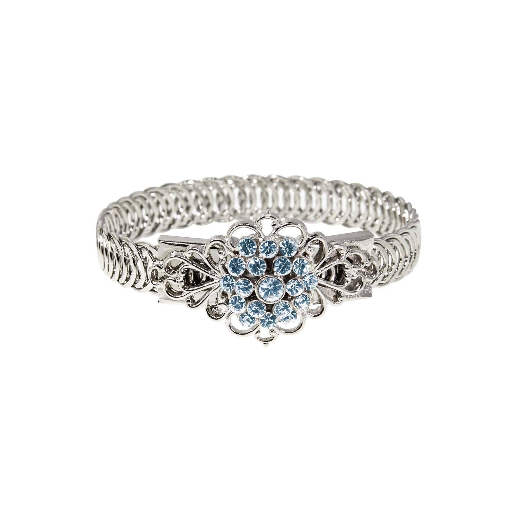 1928 Jewelry Crystal Flower Overlay Belt Bracelet - Vintage Style Rhinestone Waist Chain for Women - Perfect for Weddings, Parties, and Evening Dresses