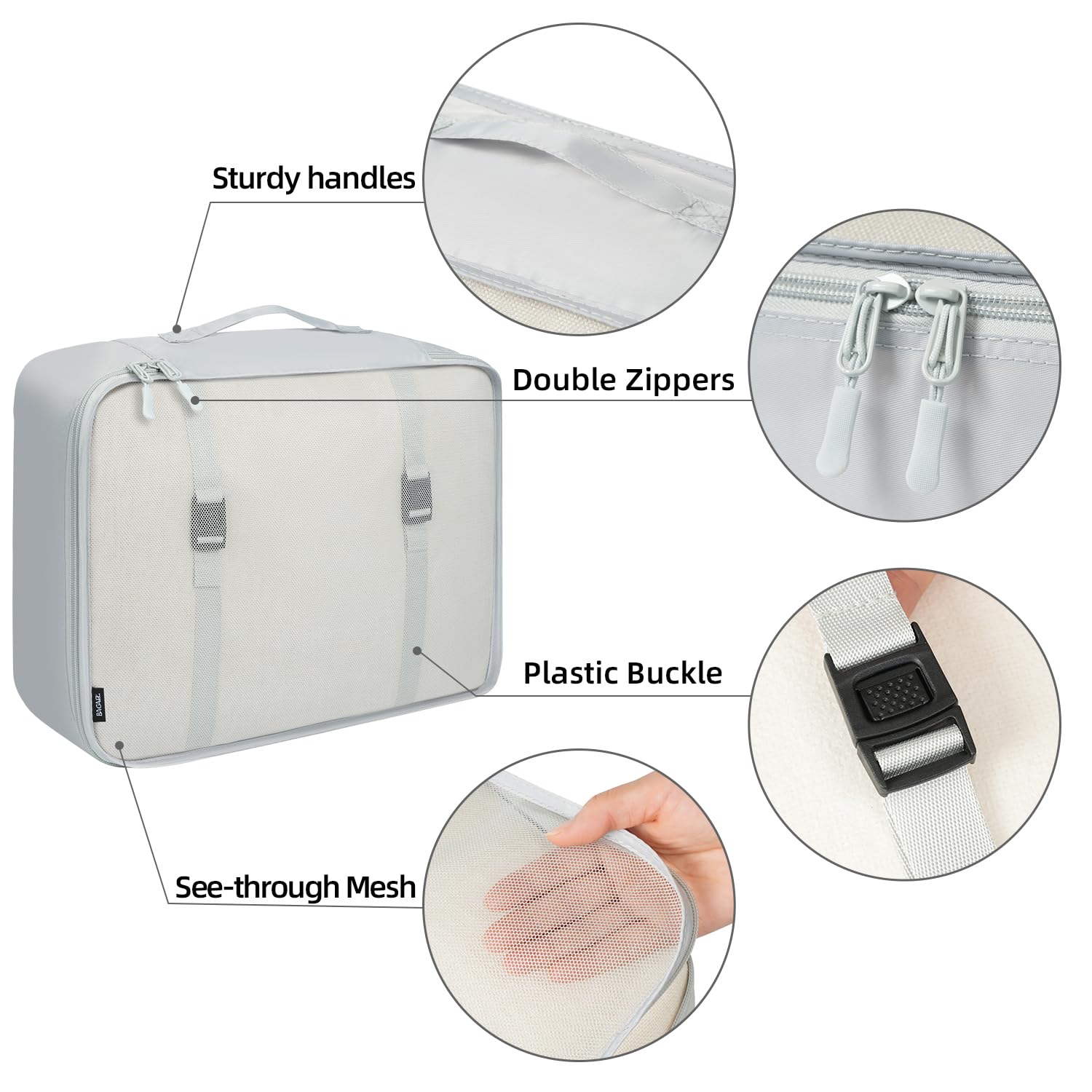 BAGAIL 8-Piece/10-Piece Travel Packing Cubes Set - Lightweight Luggage Organizers with Multiple Sizes for Suitcases, Carry-Ons & Backpacks - Perfect for Business Trips, Vacations & Weekend Getaways