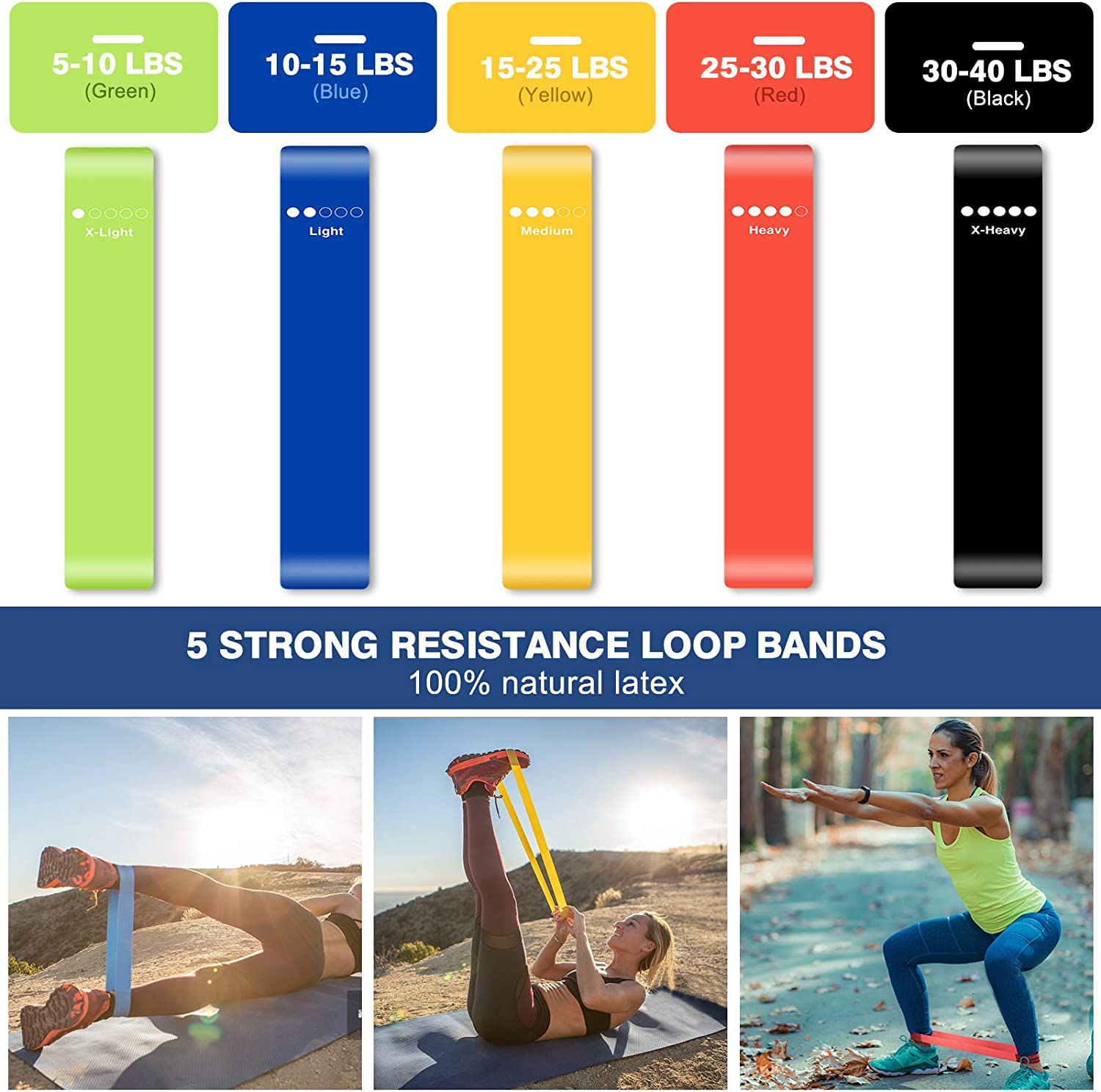 Sensyne 16PCS Resistance Bands Set - Up to 150 lbs for Strength Training, Home Gym, Yoga & Outdoor Workouts - Perfect for Fitness, Baseball Softball Training & Suspension Exercises