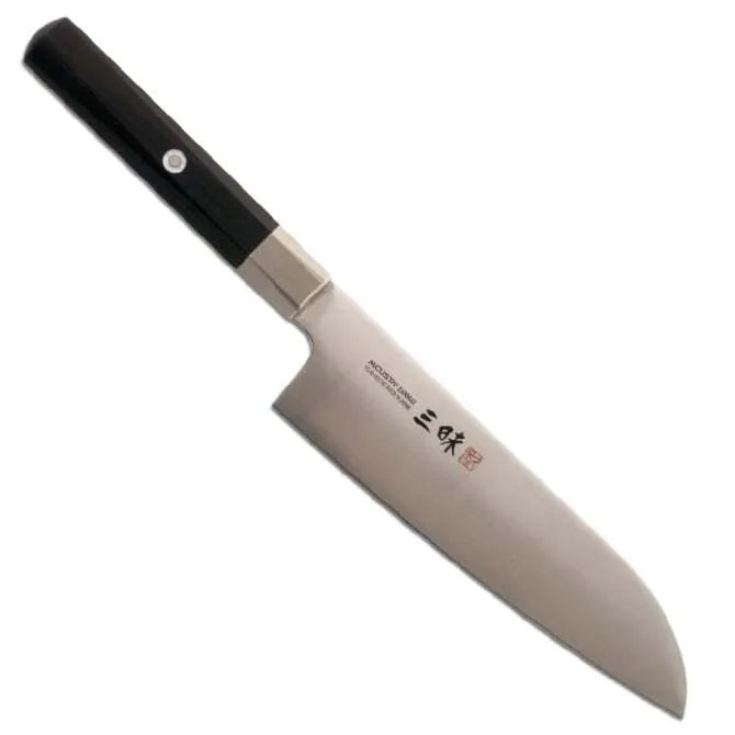 Premium Zanmai Hybrid VG-10 Santoku Knife 7 Inch (180mm) - Japanese Kitchen Knife for Slicing, Dicing & Mincing - Perfect for Chefs & Home Cooking