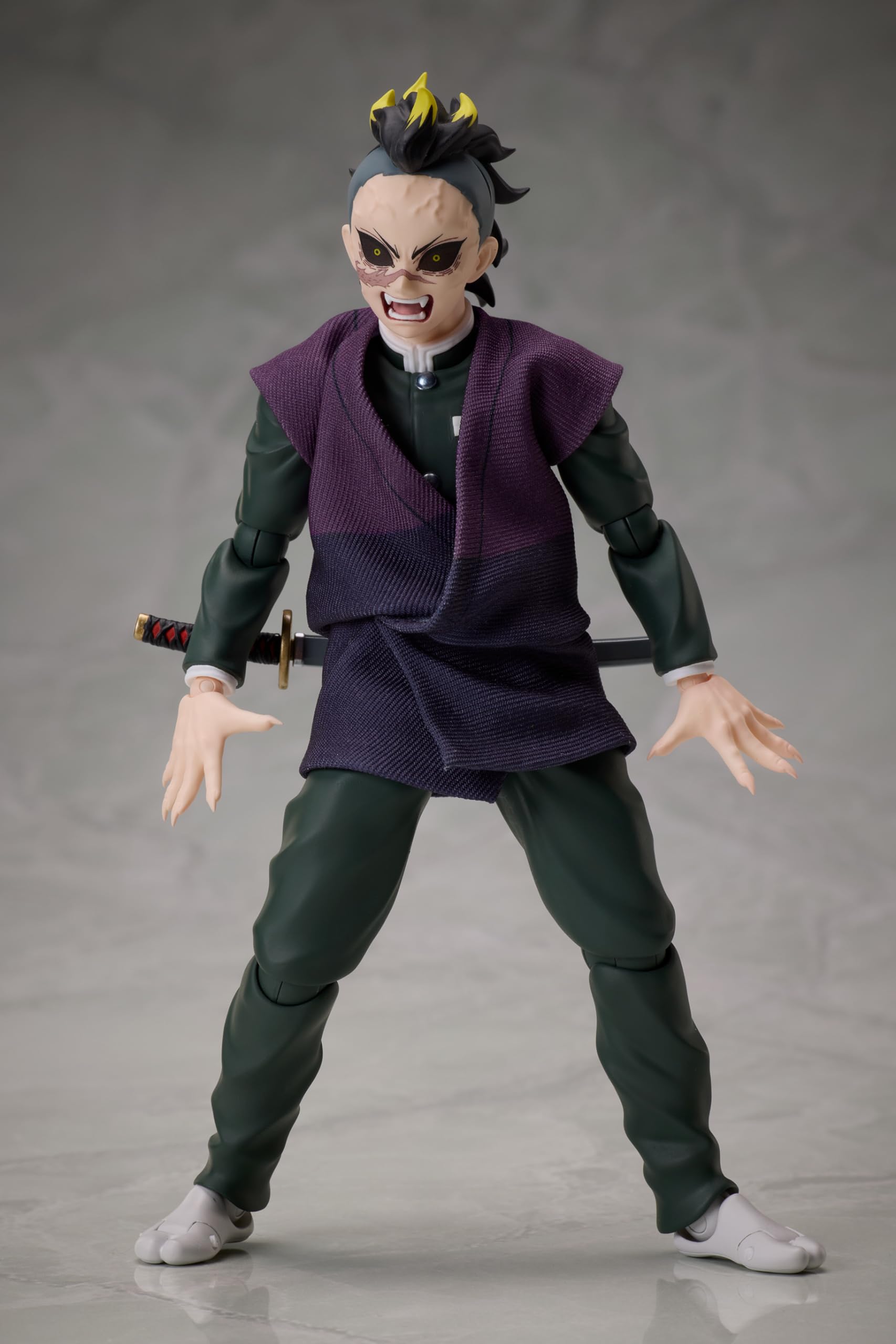 Aniplex Demon Slayer: Kimetsu no Yaiba – Genya Shinazugawa BUZZmod 1:12 Scale Action Figure - Collectible Anime Figure for Fans, Perfect for Display & Cosplay Scenes