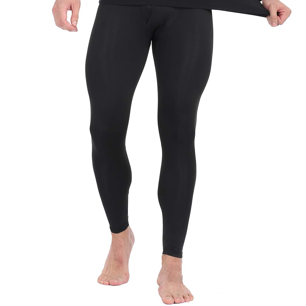 MANCYFIT Men's Thermal Pants - Winter Compression Base Layer Leggings for Cold Weather, Long Underwear Bottoms for Running, Hiking & Outdoor Activities