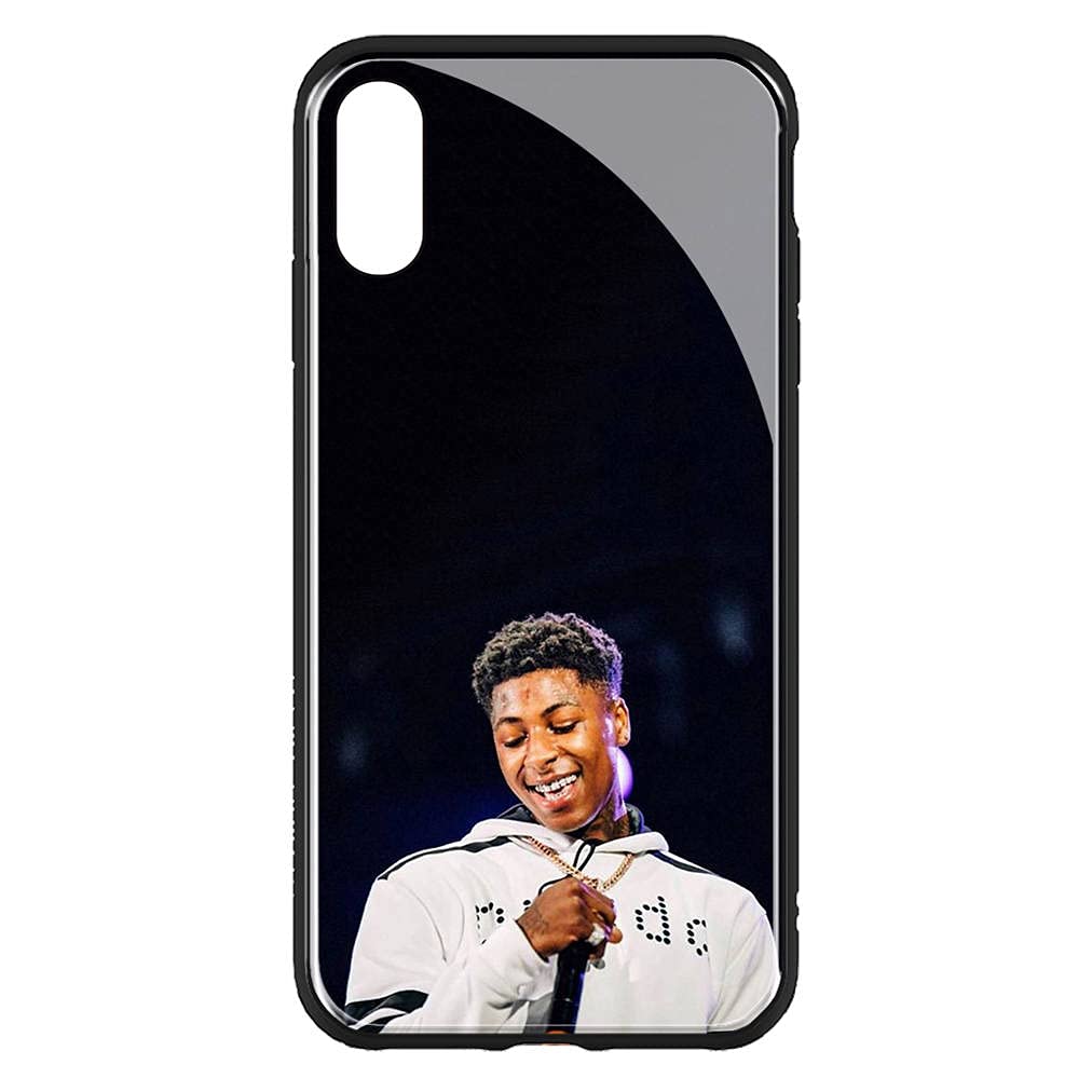 Premium Soft Silicone Phone Case for iPhone 8 with Tempered Glass Back - Anti-Scratch Protective Cover Featuring YoungBoy Never Broke Again Design - Perfect for Everyday Use, Travel & Outdoor Activities