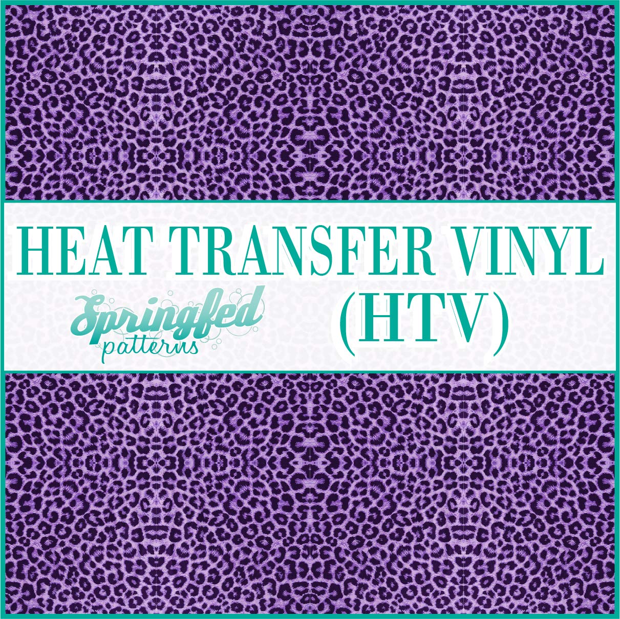 Premium MINI PURPLE LEOPARD SPOTS HTV Heat Transfer Vinyl - 12
