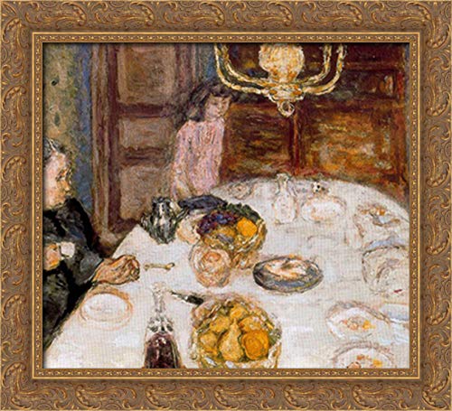 Pierre Bonnard Gold Ornate Wood Framed Canvas Art Print - 22x20 Inch Vintage French Impressionist Painting Reproduction Wall Decor for Dining Room, Living Room & Office | Perfect for Home Decor, Gallery Wall & Art Collectors