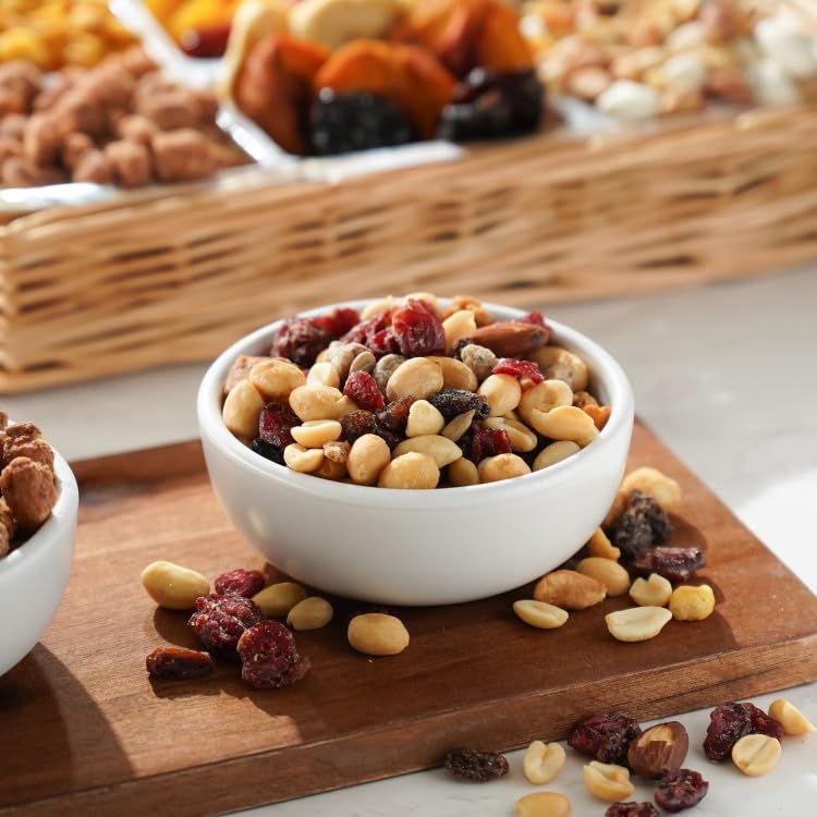 Broadway Basketeers Premium Dried Fruit & Nut Gift Basket - Healthy Snack Box for Holidays, Birthdays, Sympathy, Get Well & Corporate Gifting | Perfect for Office, Home & Special Occasions