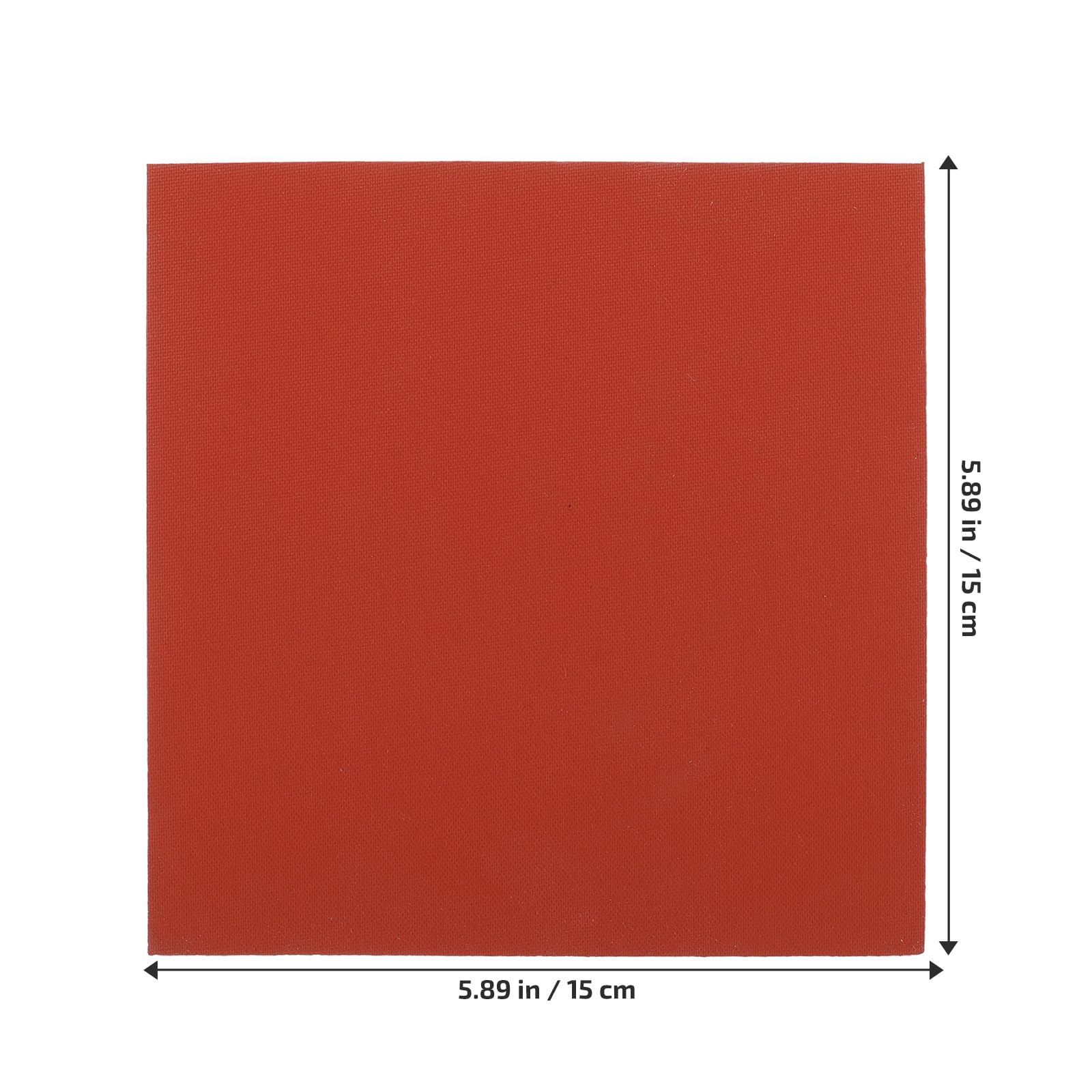 TEHAUX 15x15cm Silicone Heat Resistant Mat - Replacement Pad for 3D Printer, Soldering Iron & Crafting - Non-Slip, Durable Machine Protection (Red)