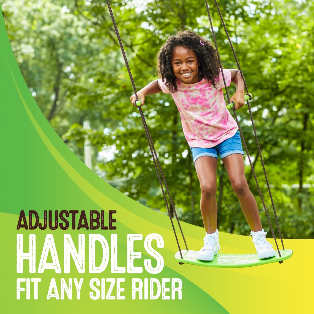 Swurfer Kick Stand Up Tree Swing for Kids - Adjustable Handles, Weatherproof, Easy Installation, 200 lb Capacity (Ages 6+) - Perfect for Backyard Fun, Outdoor Play & Family Bonding