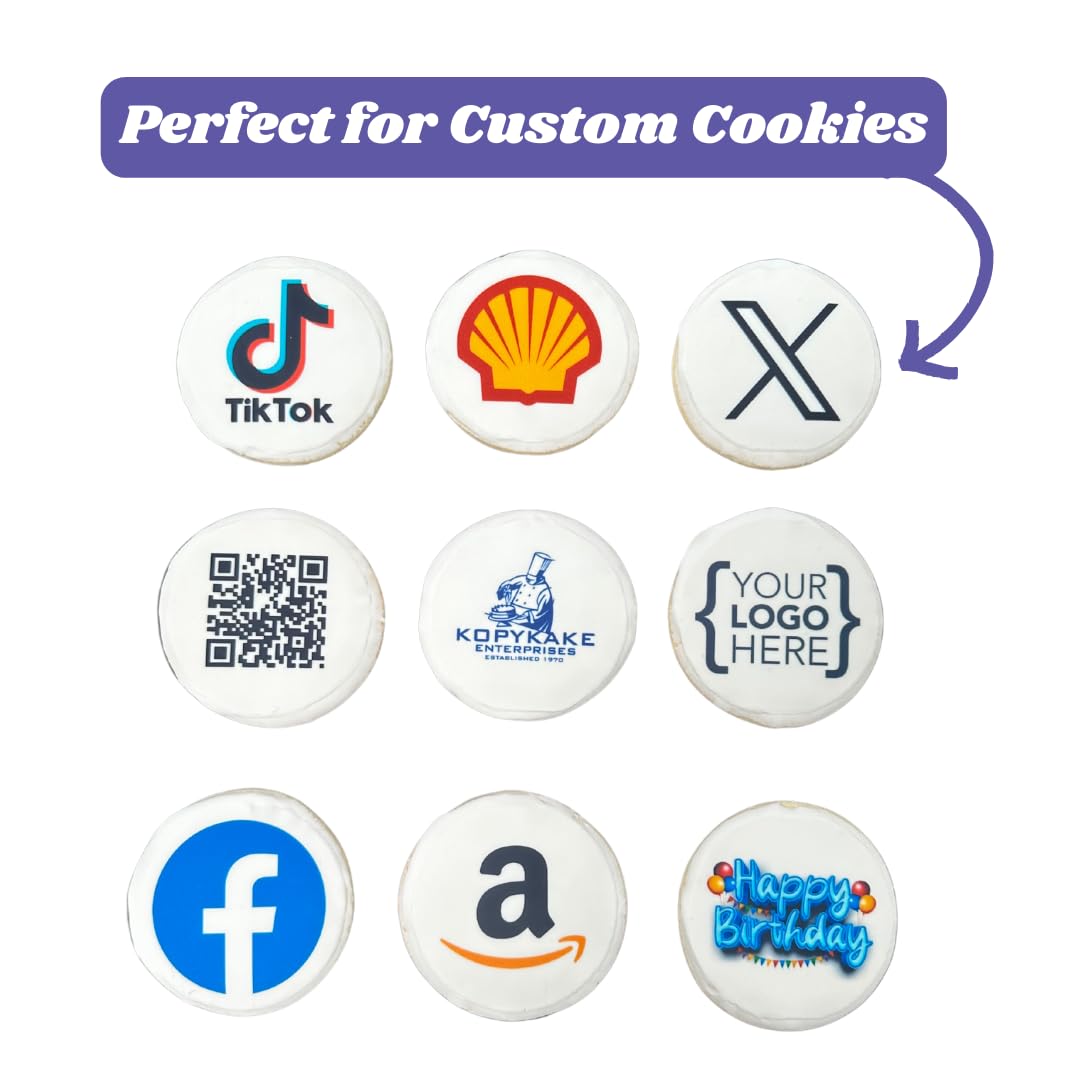 Premium Kopykake Frosting Sheets - 24 White Edible Icing Paper Sheets (1 Pack) for Cake Decorating - 16 Sizes/Shapes Including 2