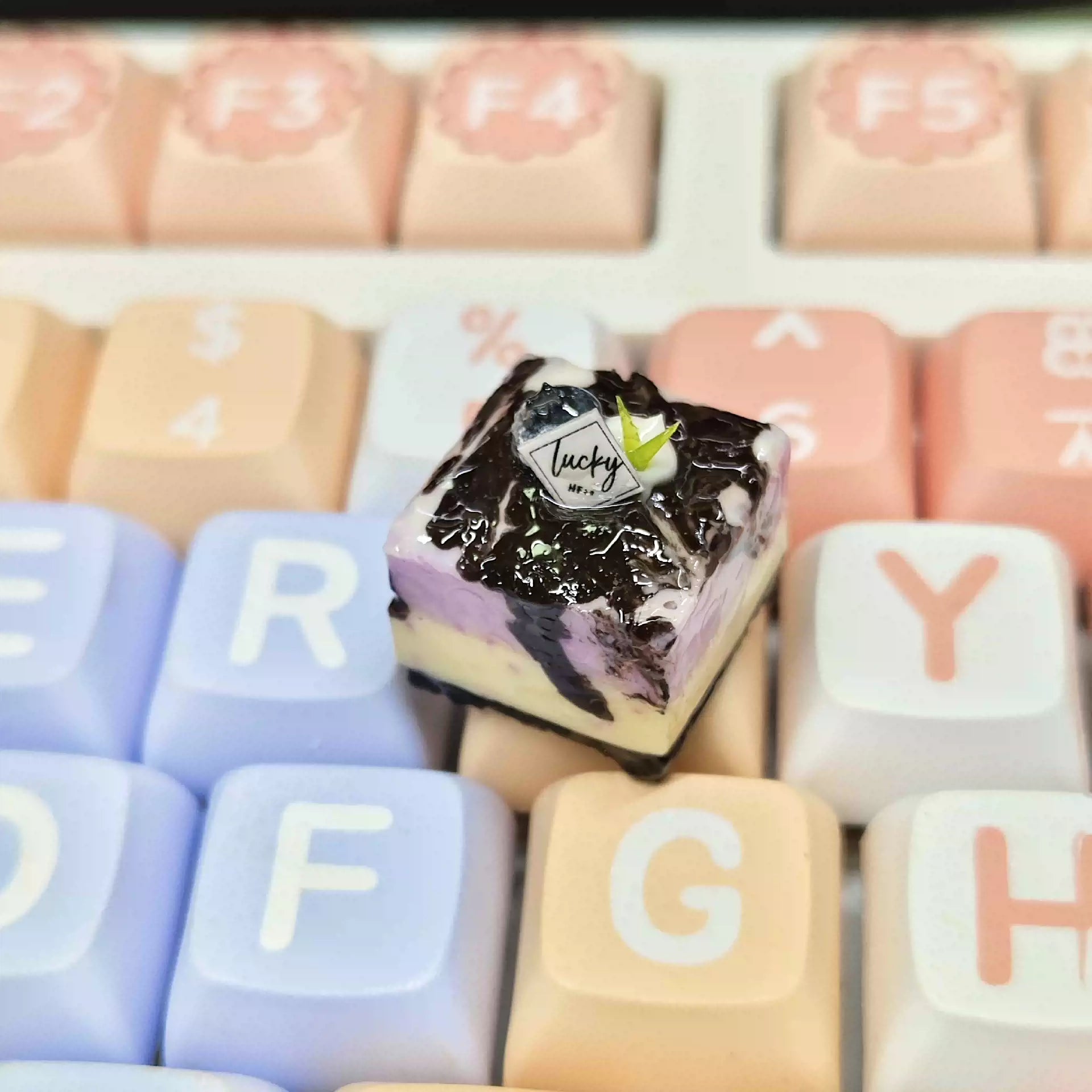 Handmade Resin Clay Food Collection Keycaps - Custom Stone Plastic Clay Artisan Keycaps for Mechanical Keyboards | Unique Keyboard Decor for Gaming & Office Use