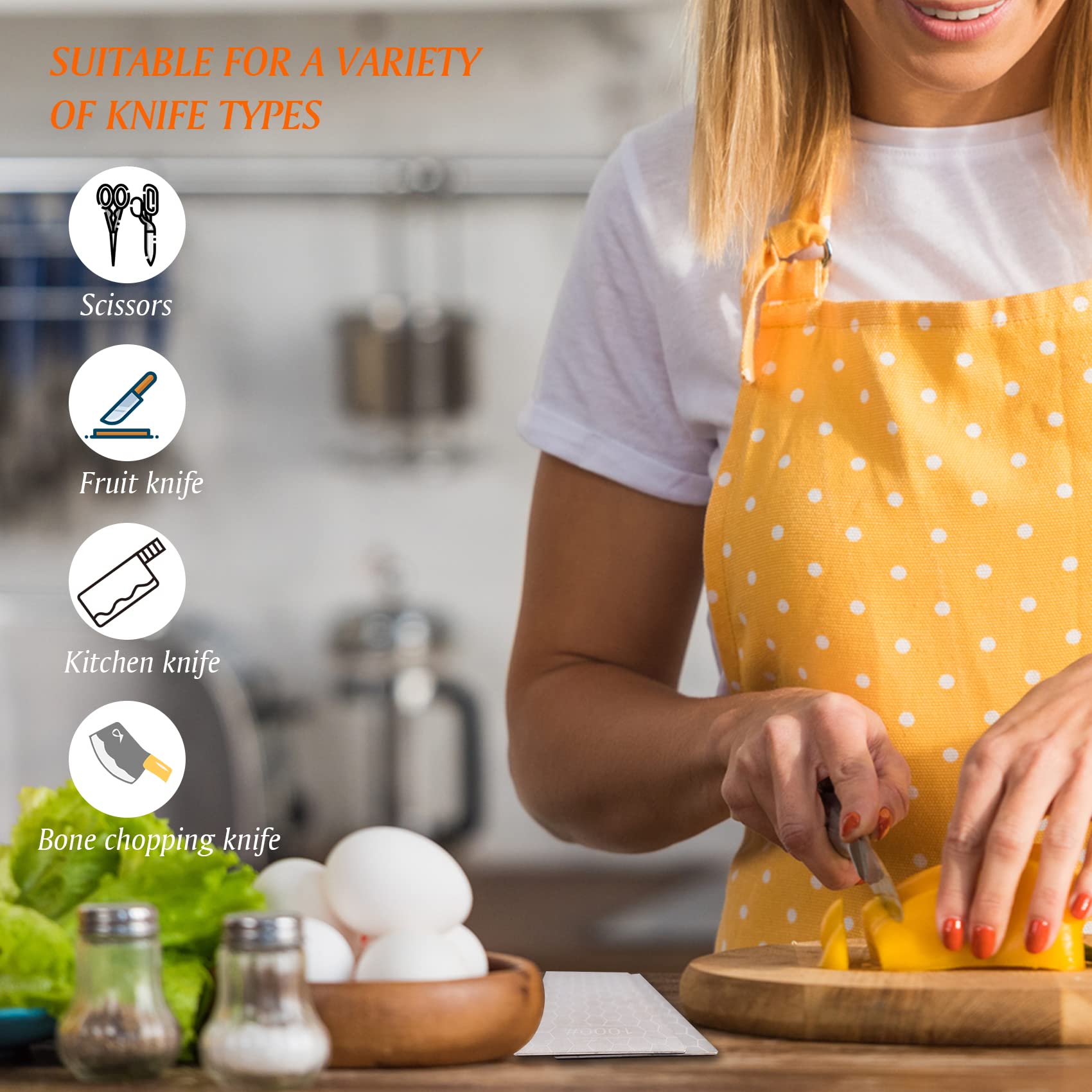 4 Piece Diamond Sharpening Stone Set - 400/600/1000/1200 Grit Whetstone with Honeycomb Surface & Non-Slip Base - Professional Knife Sharpener for Kitchen, Hunting, Camping & Outdoor Tools - Perfect for Sharpening Dull Knives, Scissors & Chisels