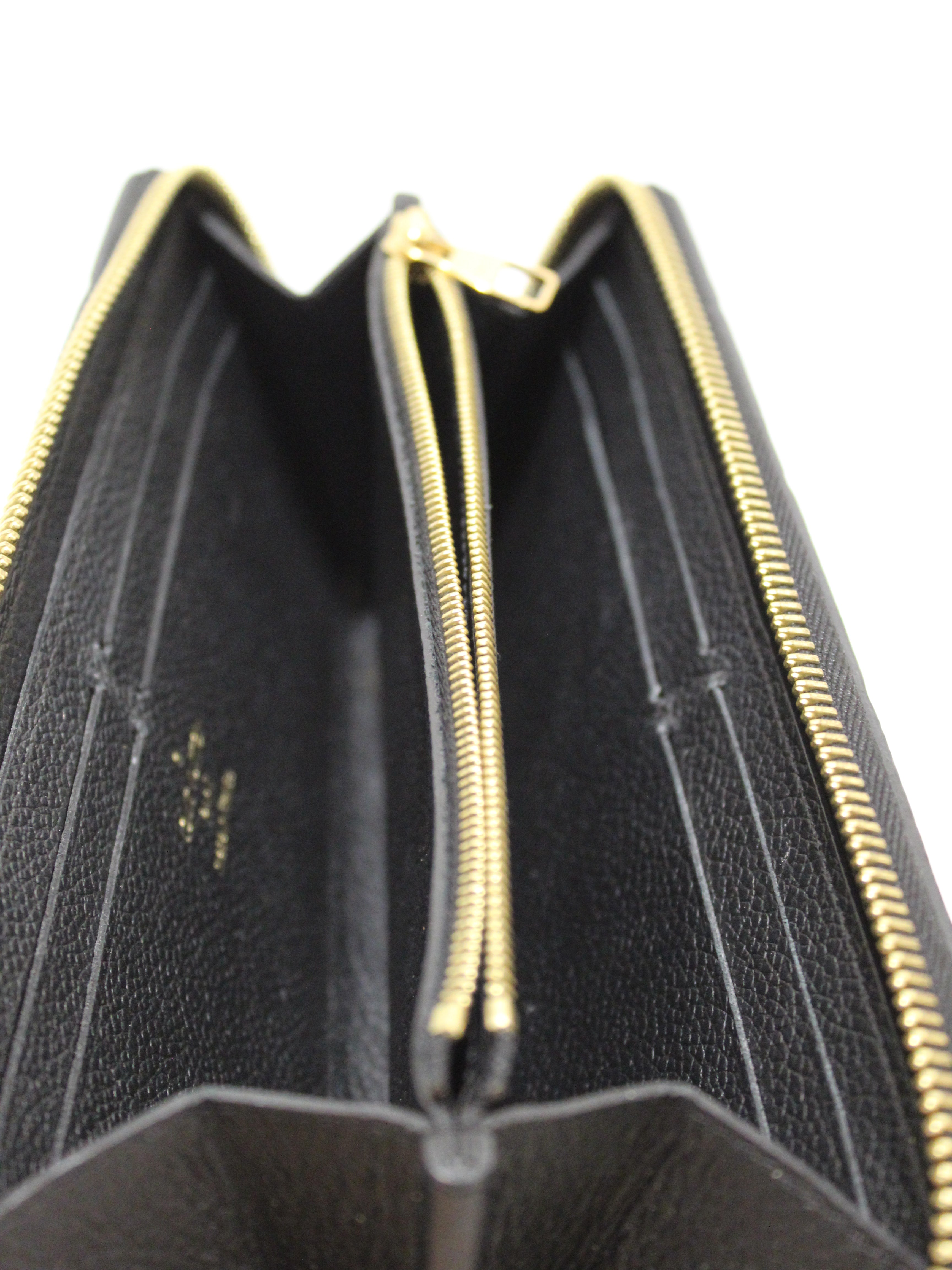 Authentic Louis Vuitton Black Empreinte Leather Clemence Zippy Wallet for Women | Luxury Designer Zip Around Wallet | Perfect for Everyday Use, Travel & Gift Giving