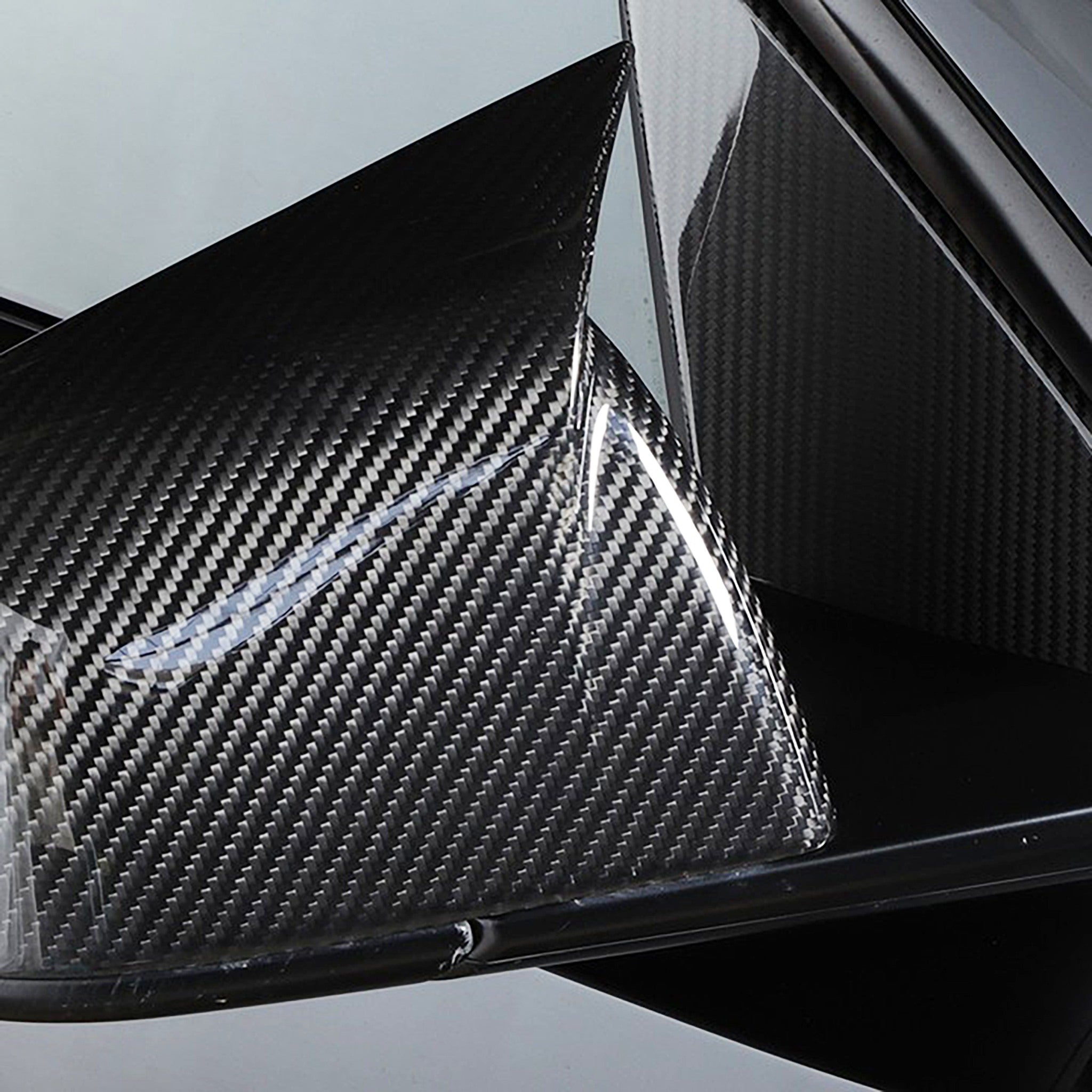 Premium Carbon Fiber Mirror Caps for Tesla Model S & X - Genuine Molded Racing Design - Glossy & Matte Finishes - Perfect for Car Enthusiasts & Custom Upgrades