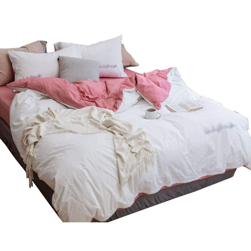 Premium 100% Cotton Embroidered Sheet Set - Queen Size (2.0m) - Soft Breathable Bedding with Pillowcases - Perfect for Master Bedroom, Guest Room & Hotel Use