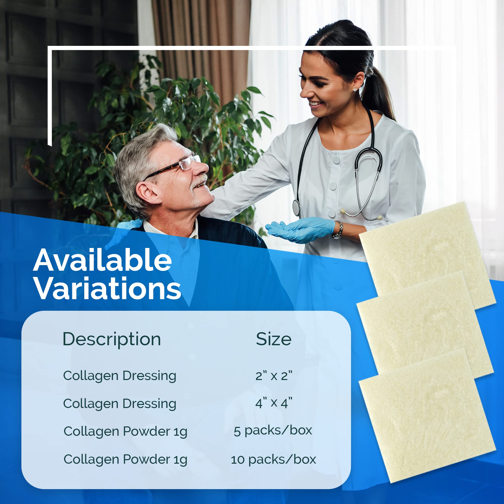 Simpurity Collagen Dressing Powder for Wounds - 1 Gram (10 Pack) | Medical-Grade Collagen Wound Care | Fast Healing for Cuts, Burns & Surgical Wounds | First Aid & Post-Surgery Recovery Essential