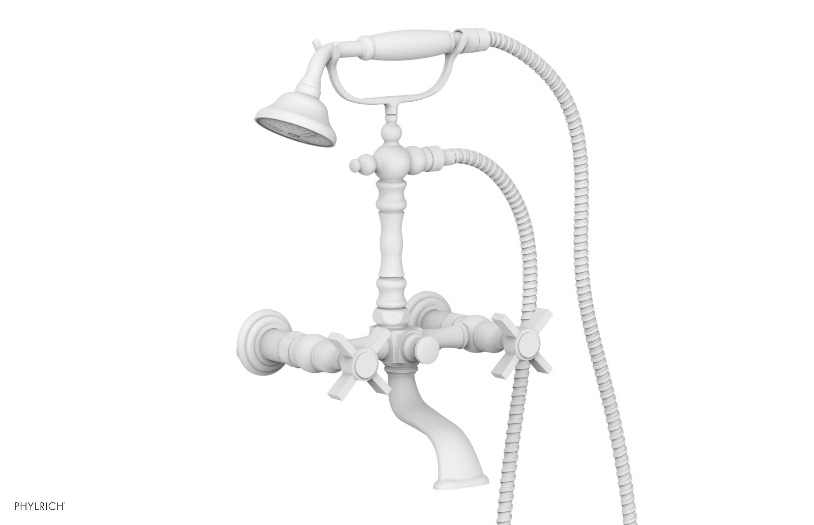 BASIC Exposed Tub & Hand Shower Blade Cross Handle K2393 08 - Chrome Finish Bathroom Faucet for Bathtub and Shower Combo, Perfect for Modern Home Renovation and Spa-Like Experience