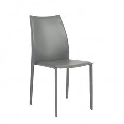 Dalia Leather Stacking Chairs (Set of 2) - Modern Dining Chairs for Kitchen, Restaurant, or Office - Comfortable & Space-Saving Seating Solution