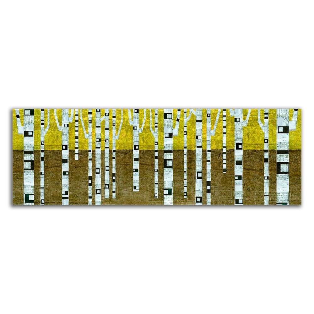 Birches in Fall by Michelle Calkins - Stretched Canvas Wall Art Print Ready to Hang | Autumn Landscape Painting for Living Room, Bedroom & Office Decor