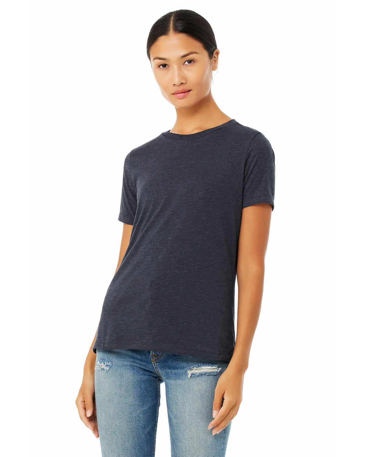 Bella + Canvas 6400CVC Women's Relaxed Heather Short Sleeve T-Shirt - Soft CVC Blend for Casual Wear, Gym & Everyday Comfort