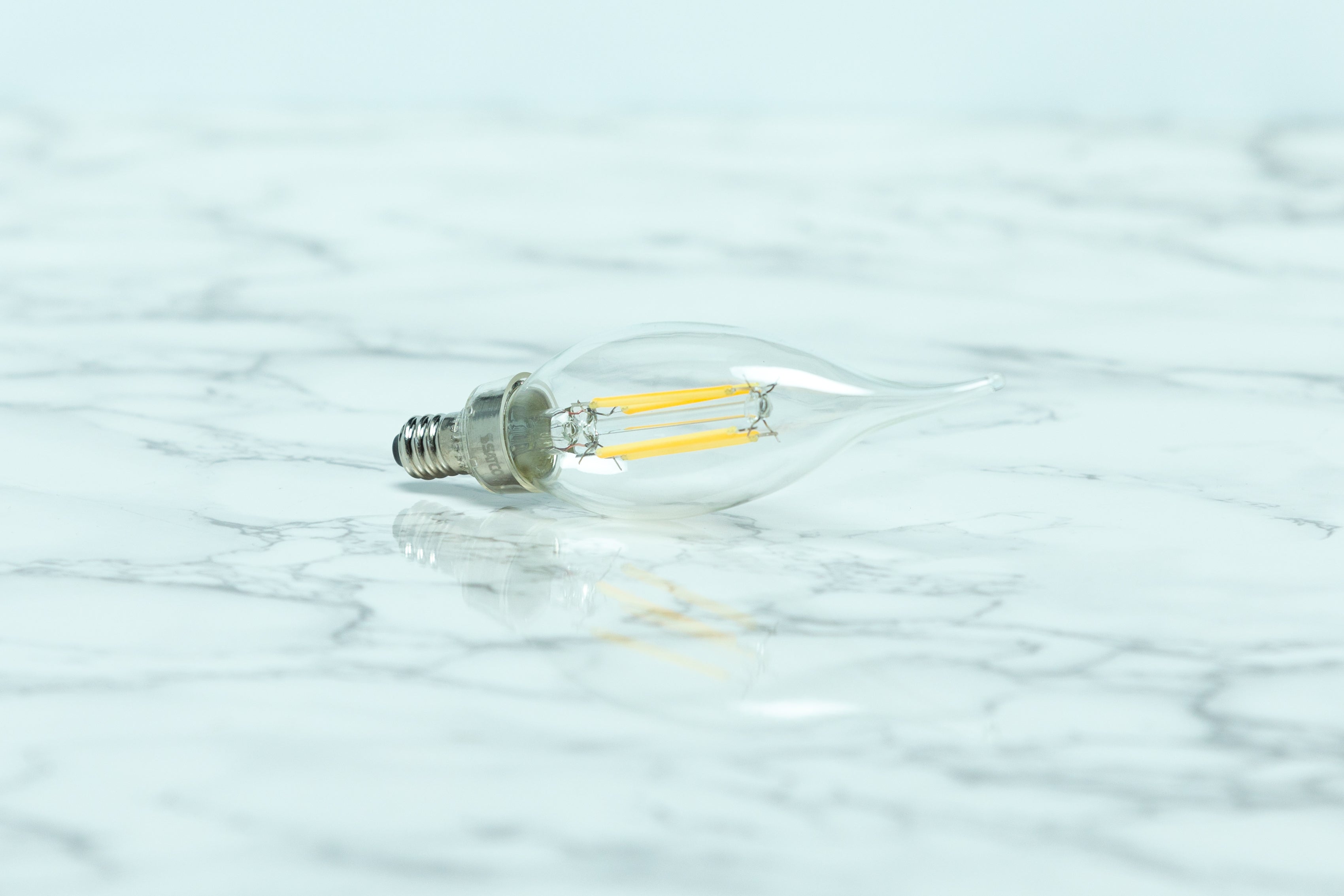 Satco Candelabra LED Light Bulb - Energy Efficient E12 Base, Warm White 2700K, 40W Equivalent, Dimmable - Perfect for Chandeliers, Ceiling Fans & Decorative Lighting