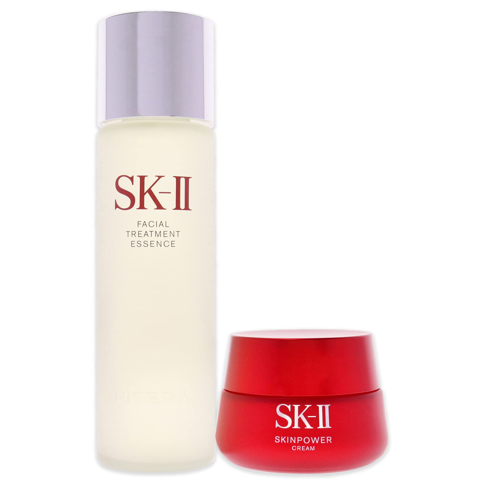 SK-II Facial Treatment Essence & Skinpower Cream Set - 2 Piece Luxury Skincare Duo for Hydration & Anti-Aging | Perfect for Daily Routine & Gift Giving
