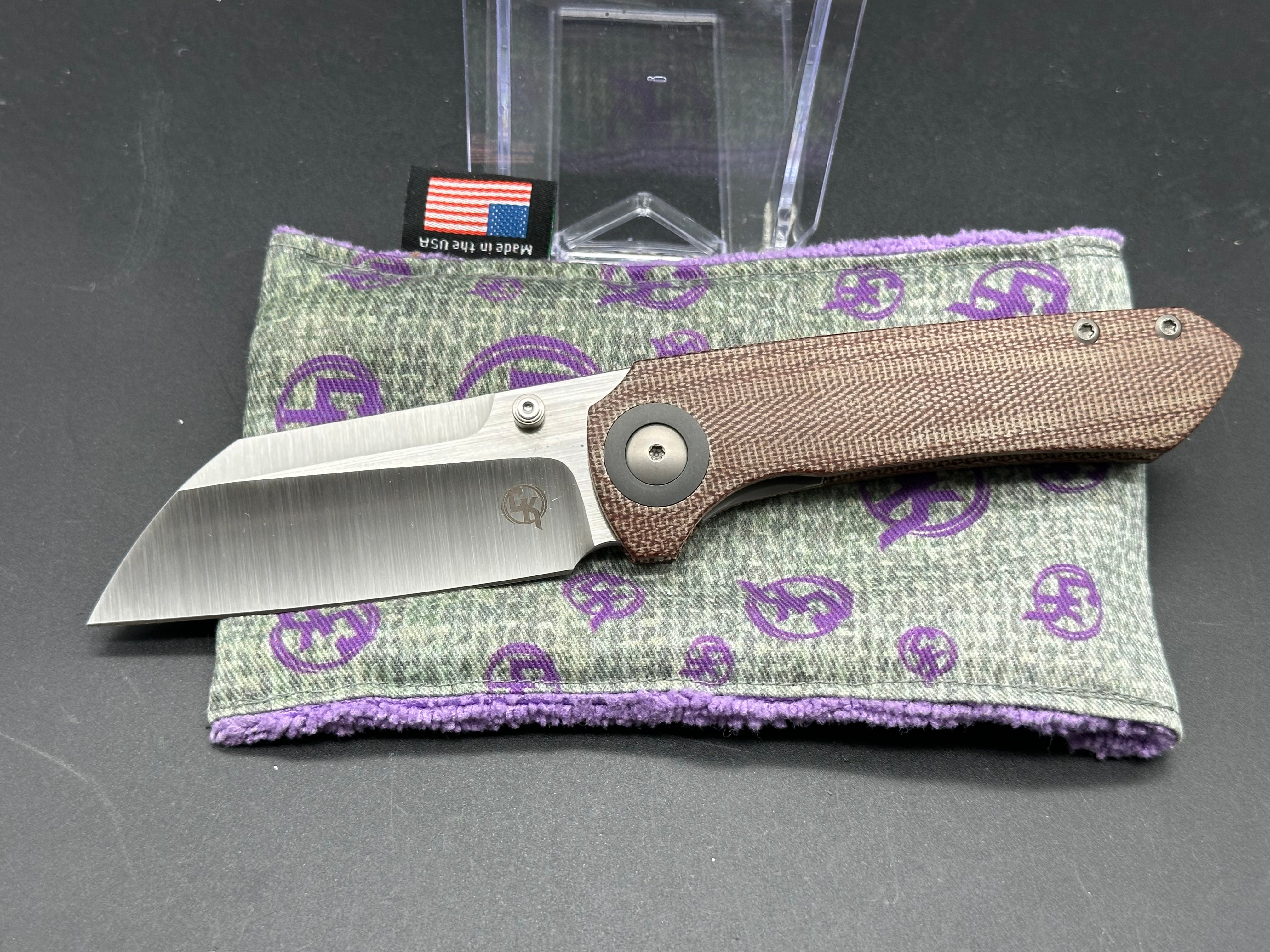 CK Maverick Red Micarta Pocket Knife - High-Quality EDC Folding Knife for Camping, Hiking & Outdoor Adventures