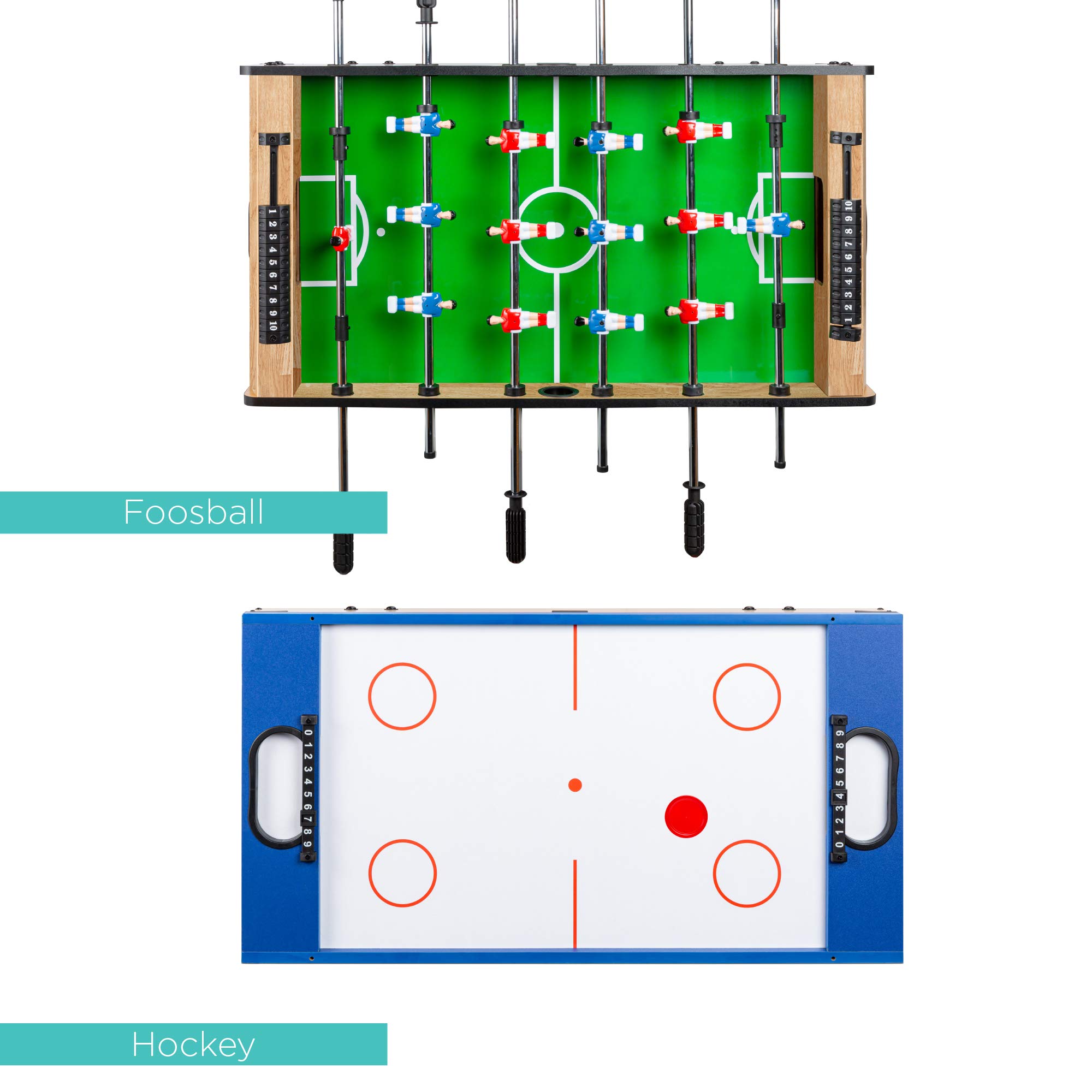 Best Choice Products 4-in-1 Multi Game Table for Kids - Pool Billiards, Air Hockey, Foosball & Table Tennis Combo - Perfect for Home, Playroom & Rec Room - Fun Family Game Night & Indoor Entertainment Center