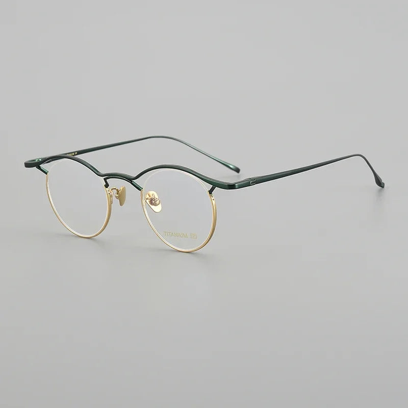 Aror Unisex Full Rim Round Titanium Eyeglasses 44901 - Lightweight & Durable Frame for Men & Women - Perfect for Reading, Work & Everyday Use