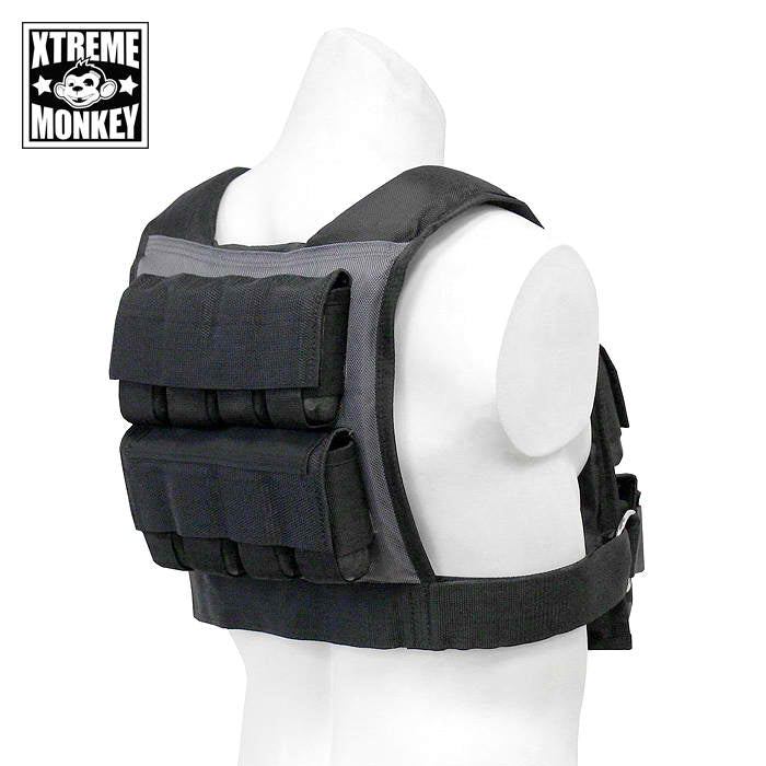 XM Fitness 35lbs Weighted Vest for Men & Women - Adjustable Commercial Grade Exercise Vest for Running, CrossFit, Strength Training & Workouts