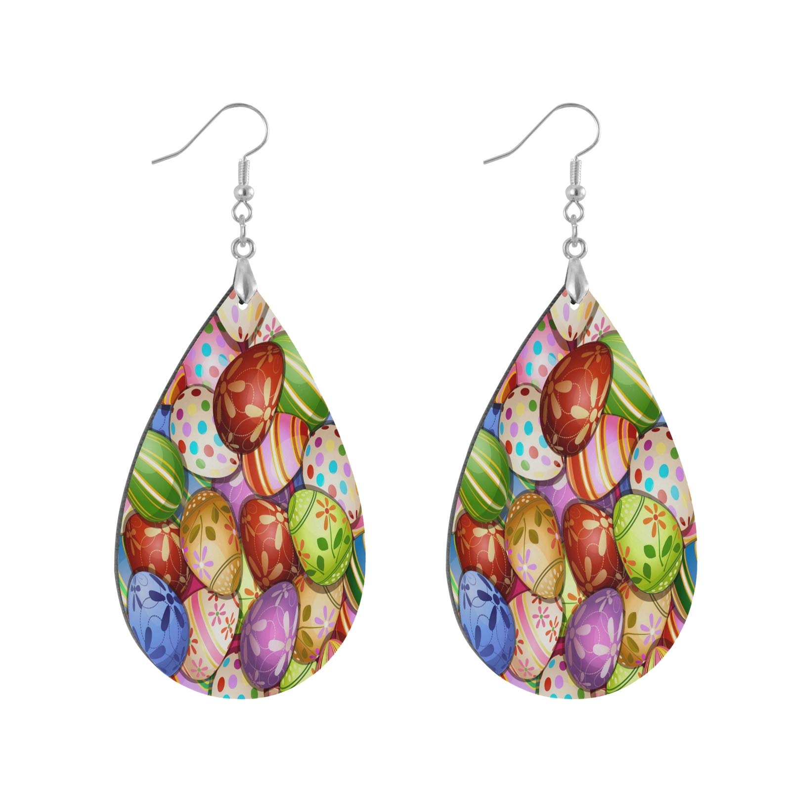 Easter Bunny Rabbit Earrings for Women & Teens - Lightweight Dangle Teardrop Leaf Earrings Jewelry Set - Perfect Gift for Easter, Spring & Everyday Wear