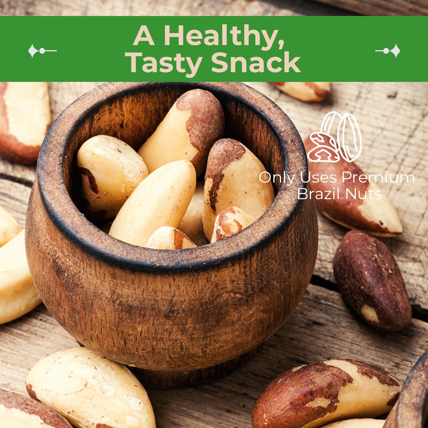 Premium Roasted & Salted Brazil Nuts (3 Lb Bulk Bag) | Healthy Vegan Snack | Kosher, Gluten-Free, Non-GMO | Rich in Protein, Selenium & Essential Nutrients | Perfect for Baking, Trail Mix & On-the-Go Snacking