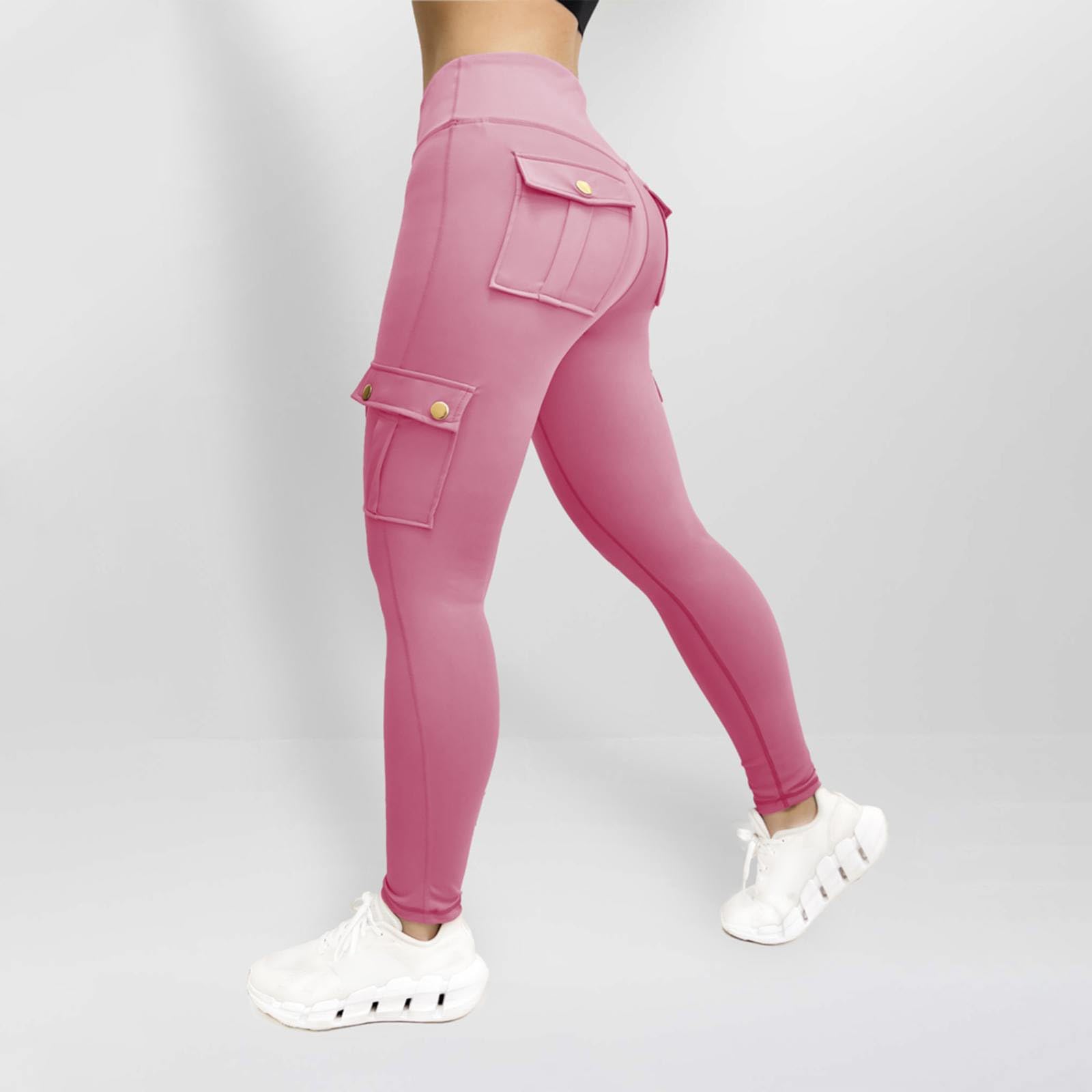 Women's High Waisted Cargo Leggings with Pockets - Tummy Control Yoga Pants for Workout & Athletic Wear | Perfect for Gym, Running, Travel & Everyday Comfort