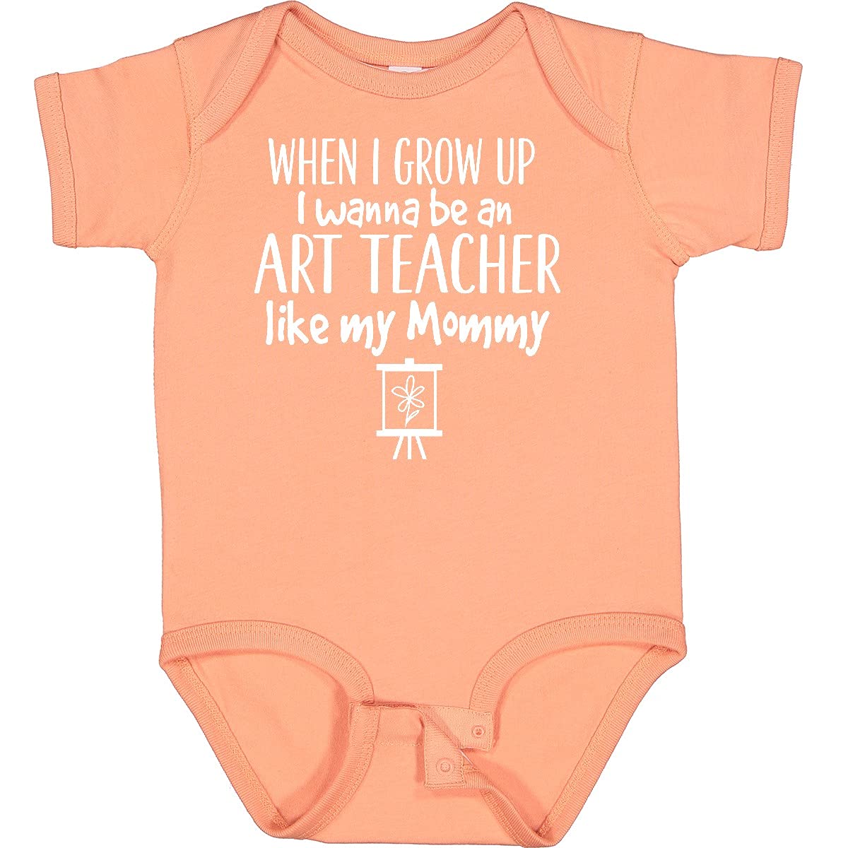 Inktastic Future Art Teacher Like Mommy Baby Bodysuit - Cute Infant Onesie for Creative Families - Perfect for Baby Showers, First Birthdays & Family Photos