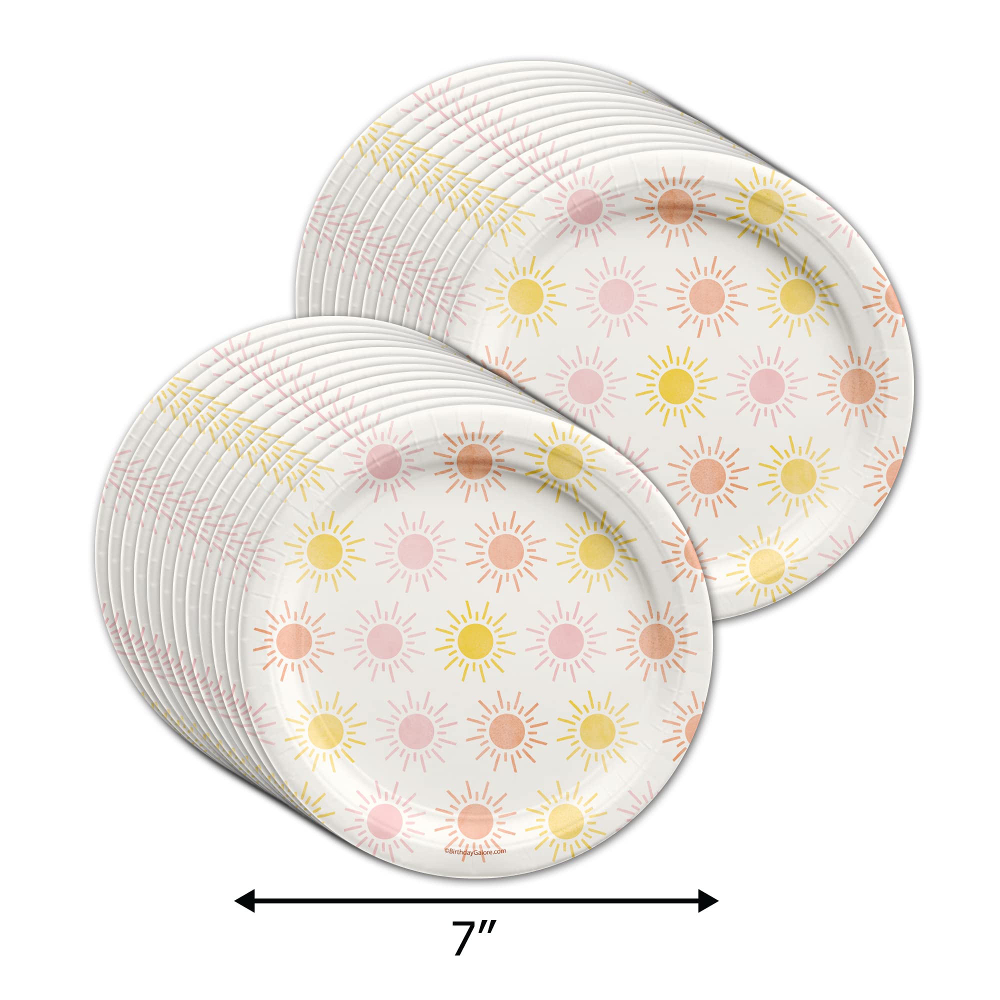 Little Ray of Sunshine Baby Shower Party Supplies Kit for 24 Guests - Gender Neutral Baby Shower Decorations with Plates, Cups, Napkins & More - Perfect for Coed Baby Showers, Gender Reveals & Nursery Celebrations