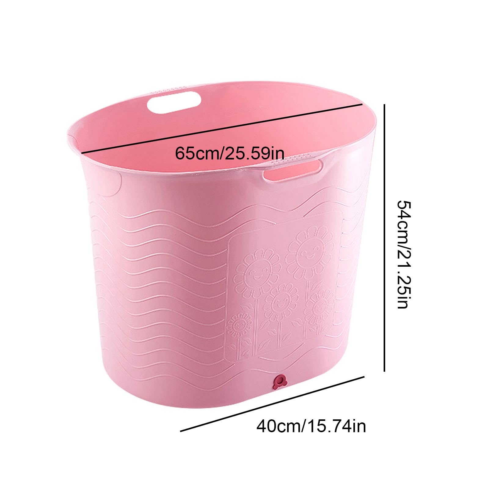 High-Temperature Resistant Baby Bathtub with Drainage - Deep Large Shower Tub for Toddlers & Newborns | Perfect for Baby Showers, Bath Time & Nursery Essentials (Pink/Blue) - Ideal for Home, Daycare & Travel Use