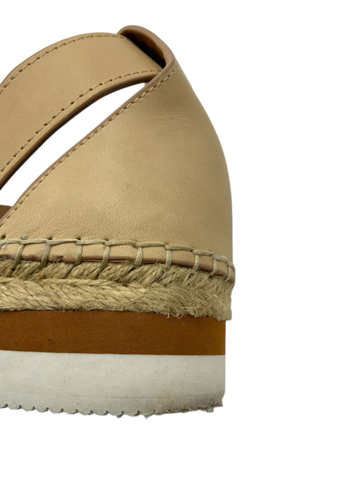 See By Chloe Glyn Flat Espadrille Sandals for Women | Size 39 (US 8.5) | Comfortable Summer Casual Shoes for Beach, Vacation & Everyday Wear