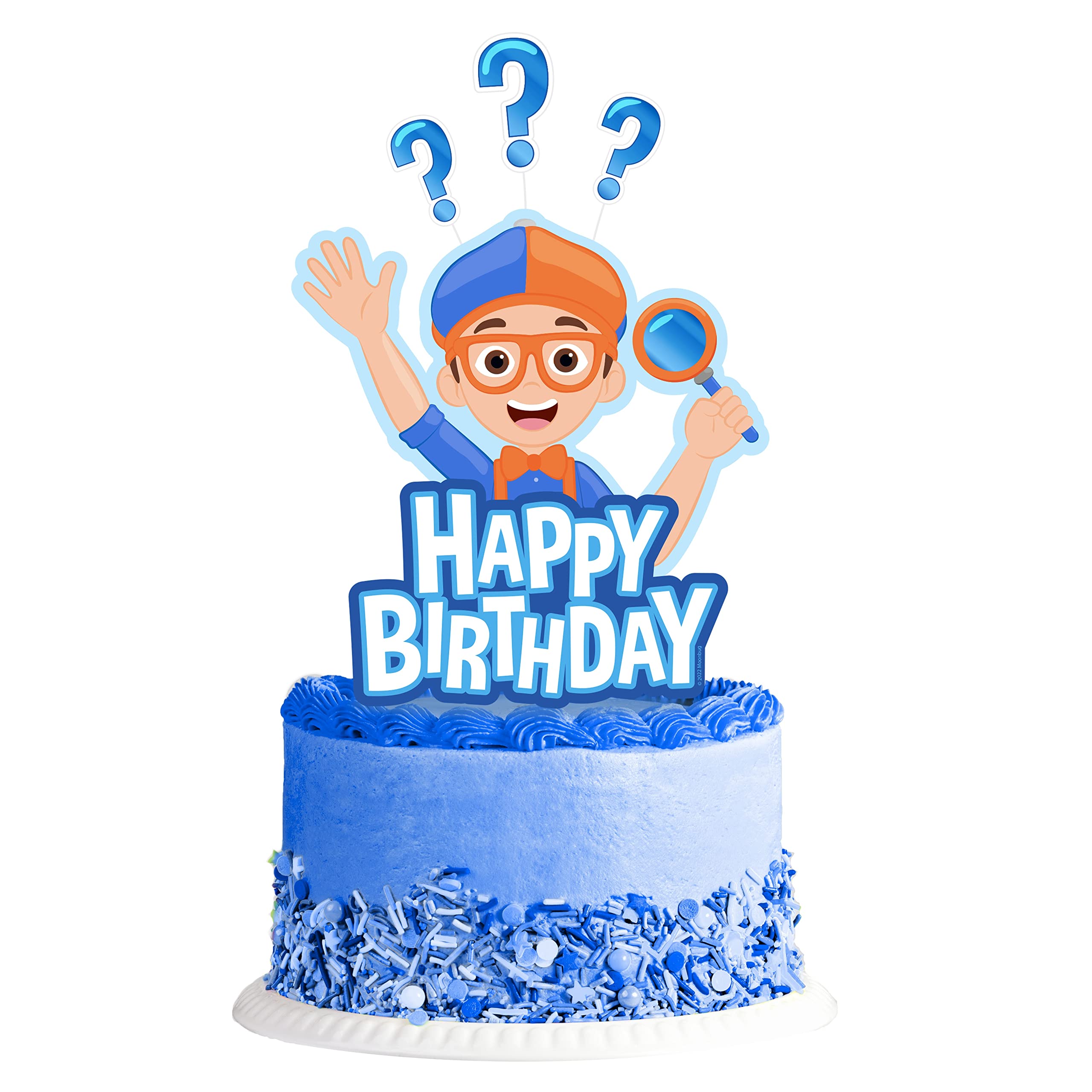 Blippi Cake Topper - Officially Licensed Blippi Birthday Cake Decorations - Blippi Party Supplies for Kids Birthday Cakes - Perfect for Blippi Themed Birthday Parties and Celebrations
