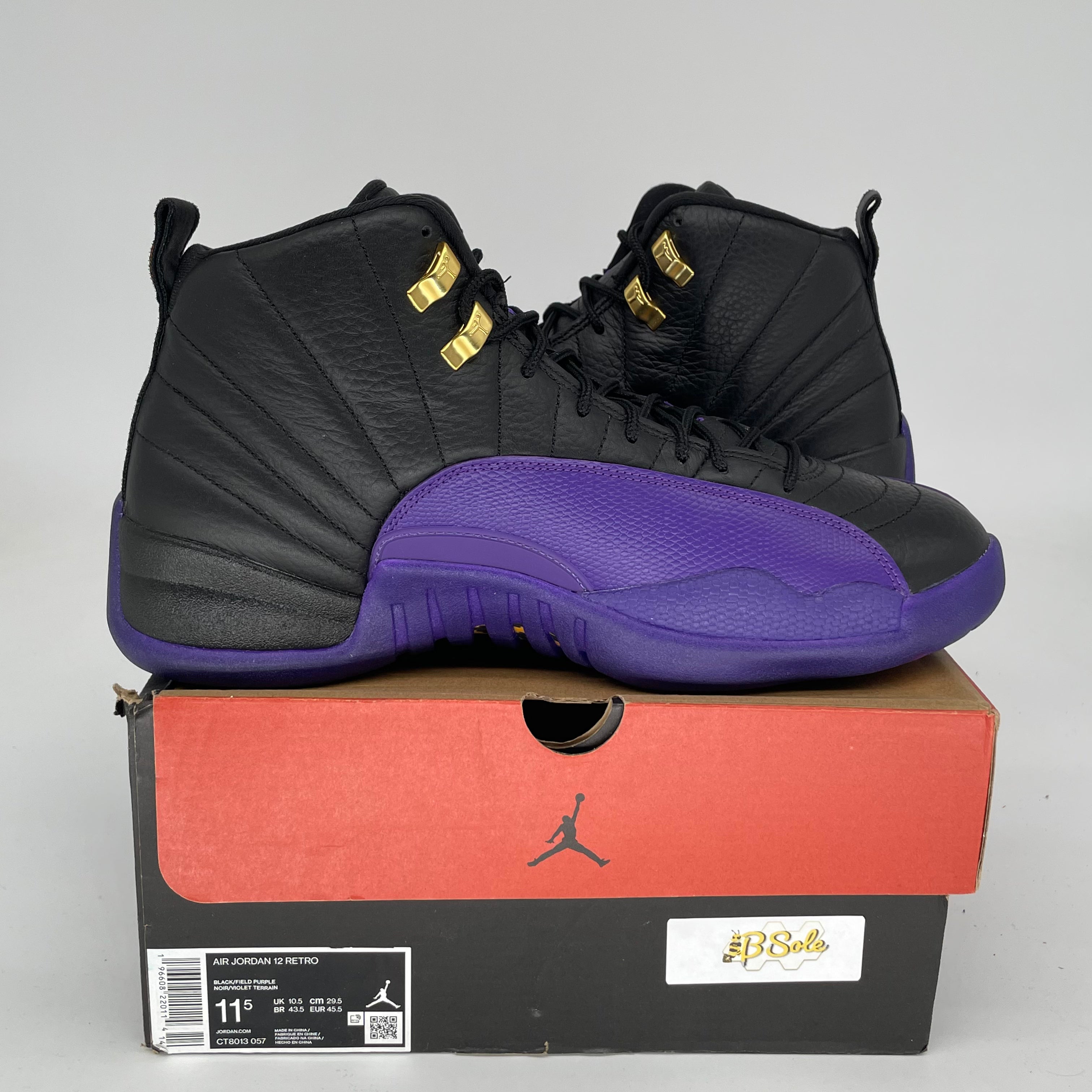 AIR JORDAN 12 FIELD PURPLE Men's Basketball Shoes Size 11.5 CT8013-057 - Perfect for Streetwear Fashion & Court Performance